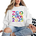 Zoo Crew 2025 Colorful Sweatshirt Animals Birthday T-Shirt Unisex Hoodie Cotton Womenswear | CiraTrend.com