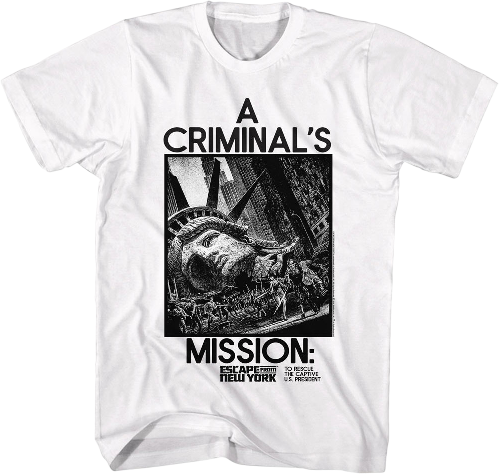 A Criminal's Mission Escape From New York T-Shirt Hoodie, Sweatshirt | CiraTrend.com (Image 1)