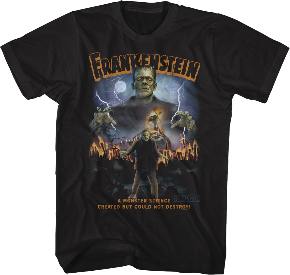 A Monster Science Created Frankenstein T-Shirt Hoodie, Sweatshirt | CiraTrend.com (Image 1)