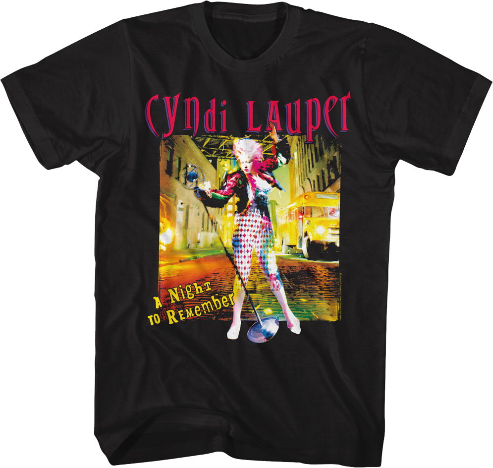 A Night To Remember Cyndi Lauper T-Shirt Hoodie, Sweatshirt | CiraTrend.com (Image 1)