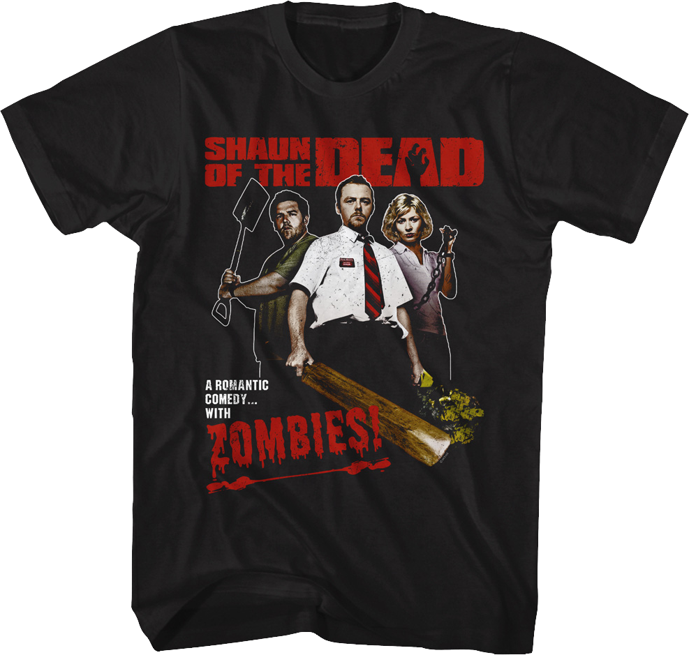 A Romantic Comedy With Zombies Shaun Of The Dead T-Shirt Hoodie, Sweatshirt | CiraTrend.com (Image 1)