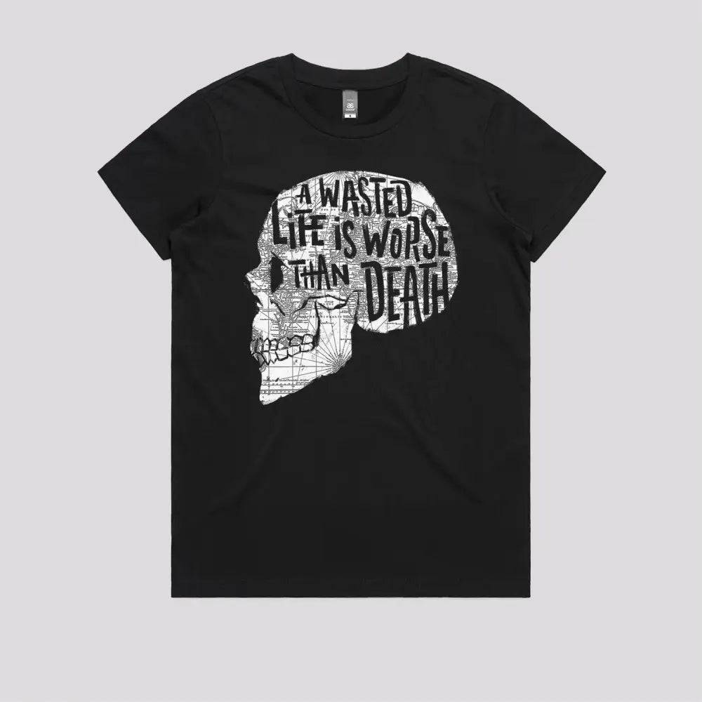A Wasted Life Is Worse Than Death T-Shirt Hoodie, Sweatshirt | CiraTrend.com (Image 3)