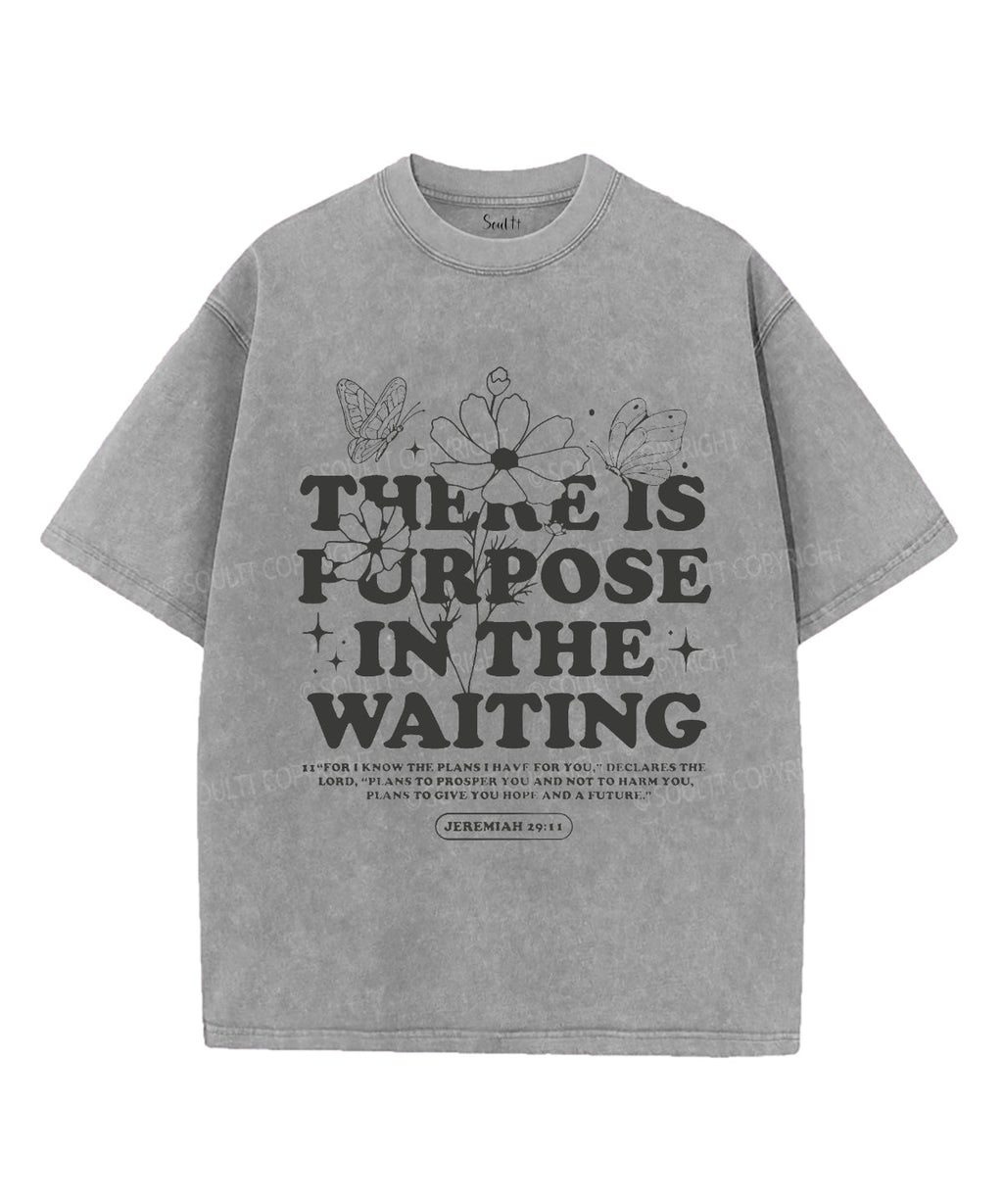 There Is Purpose in the Waiting Unisex Washed Christian T-shirt Hoodie, Sweatshirt | CiraTrend.com (Image 3)