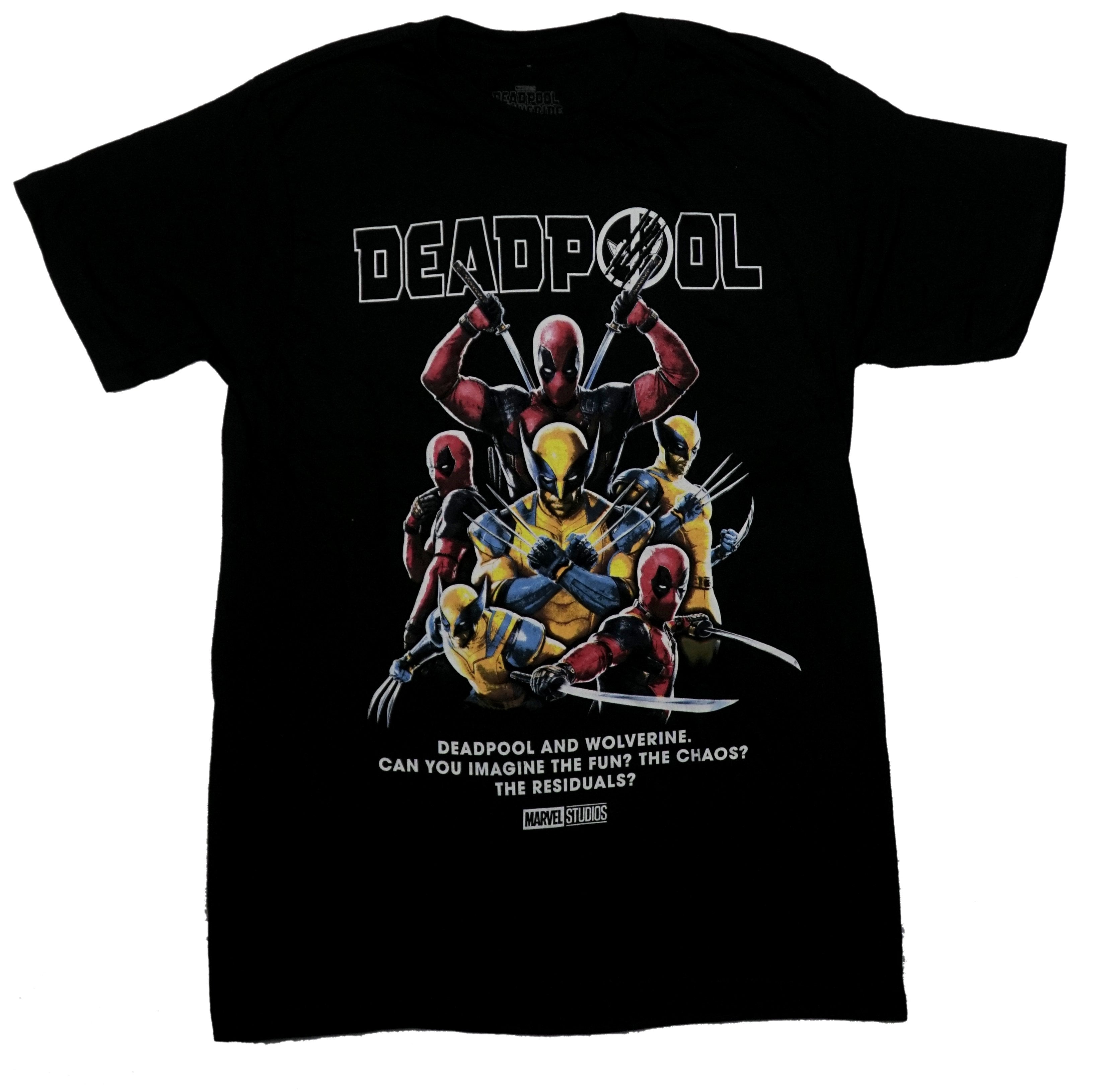 Deadpool & Wolverine Mens T-Shirt - Blades Drawn Pile The Chaos Front Logo Back Hoodie, Sweatshirt | CiraTrend.com