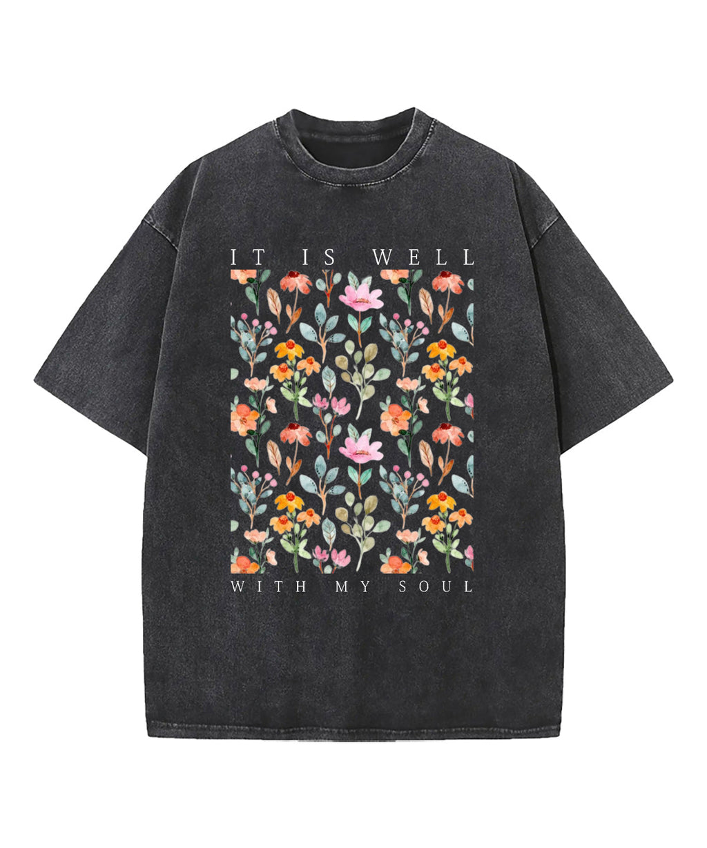 Is Well My Soul Washed Christian Style016 T-Shirts, Hoodie, Sweatshirt
