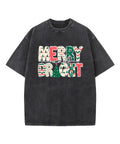 Merry And Bright Washed Christian T-shirt Style001 Hoodie, Sweatshirt | CiraTrend.com (Image 1)
