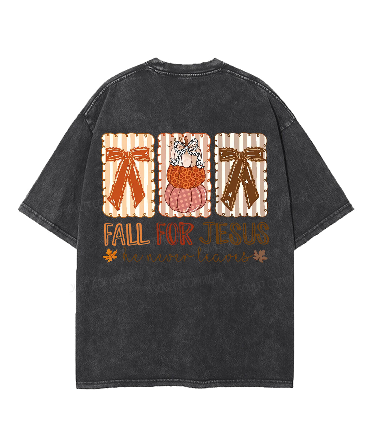 Fall For Jesus Double Sided Unisex Washed Christian T-shirt Hoodie, Sweatshirt | CiraTrend.com (Image 4)