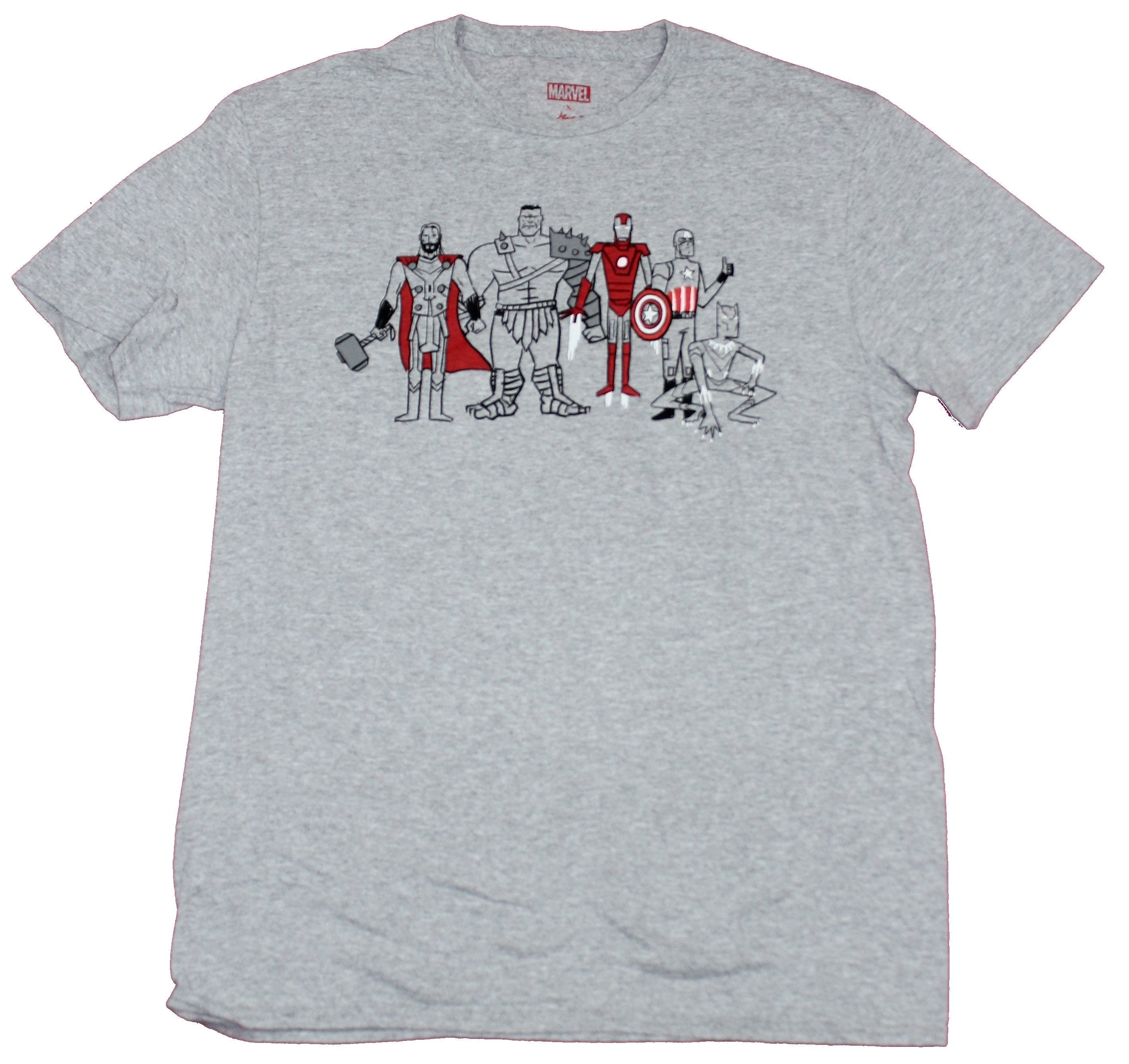 Avengers Mens T-Shirt - Justin Harder Artist Collaboration Funny Team Sketch Hoodie, Sweatshirt | CiraTrend.com