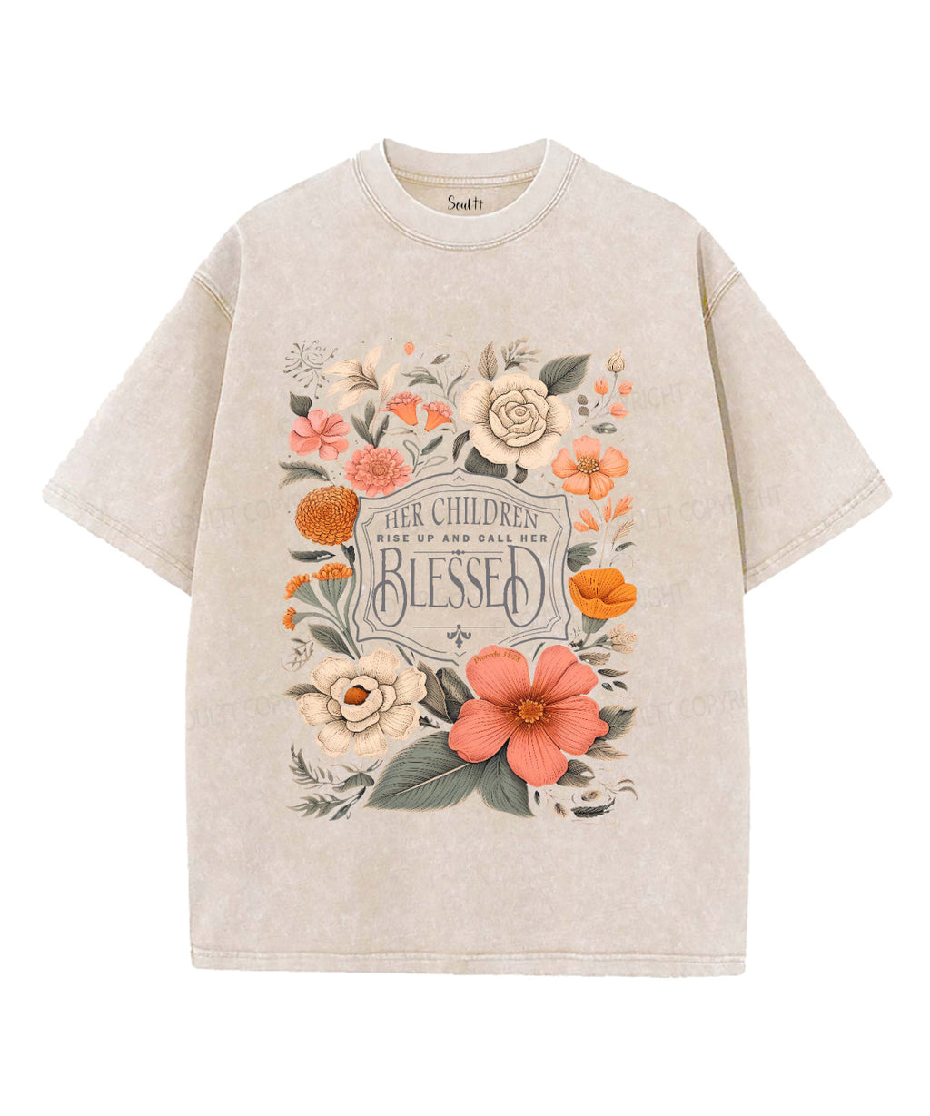Her Children Arise Call Her Blessed Double Sided Washed Christian T-Shirts, Hoodie, Sweatshirt