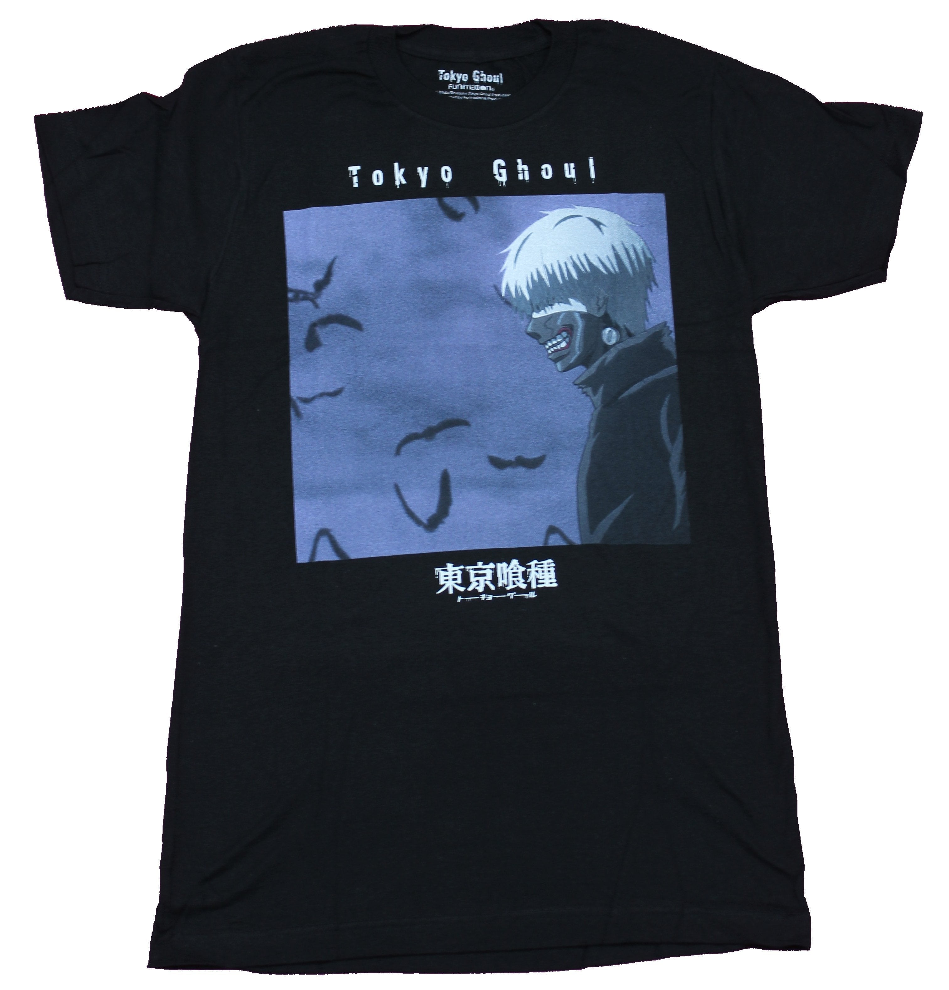 Tokyo Ghoul Mens T-Shirt  -  Gray Skies Bat and Ghoul Box Image Hoodie, Sweatshirt | CiraTrend.com
