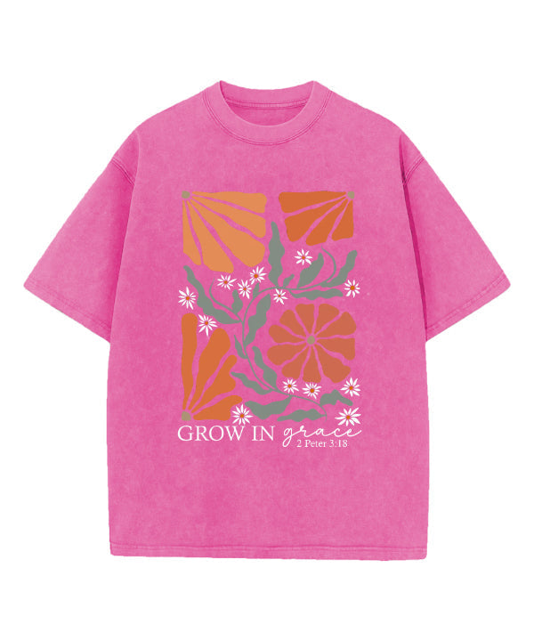 Grow in Grace Washed Christian T-shirt Hoodie, Sweatshirt | CiraTrend.com (Image 2)
