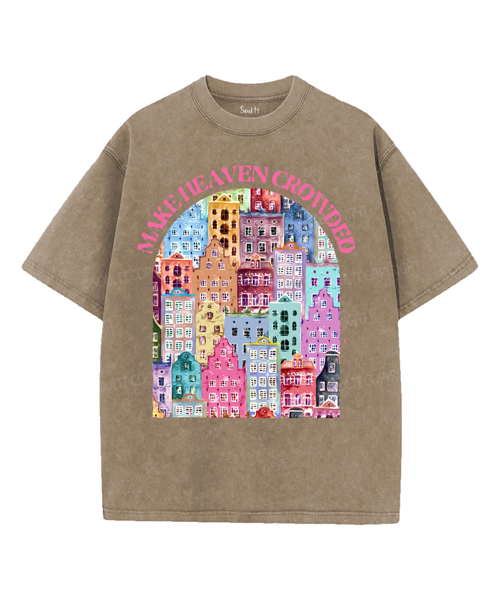 Make Heaven Crowded Unisex Washed Christian T-shirt Hoodie, Sweatshirt | CiraTrend.com (Image 5)