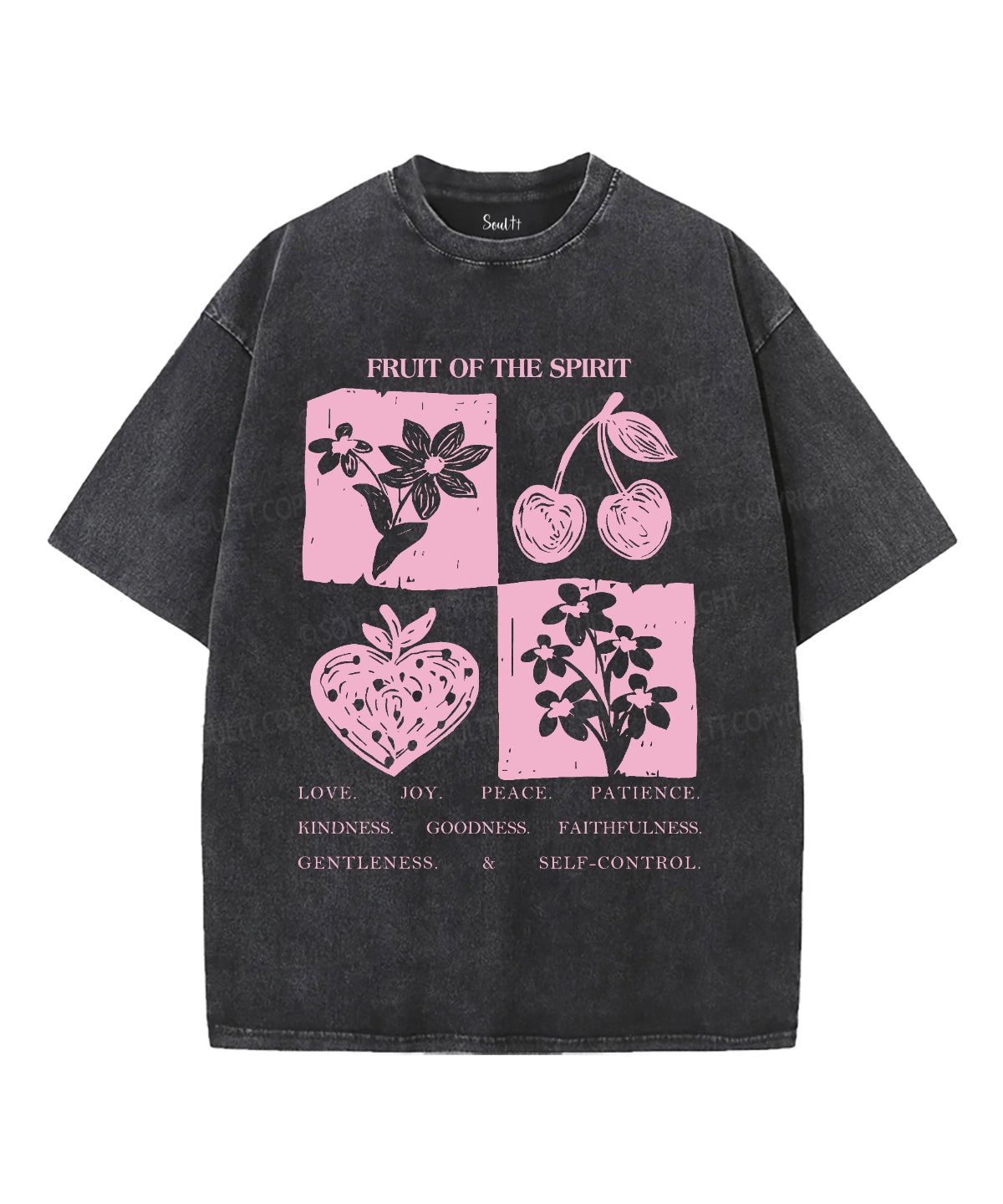 Fruit Of The Spirit Unisex Washed Christian T-shirt Style008 Hoodie, Sweatshirt | CiraTrend.com (Image 1)