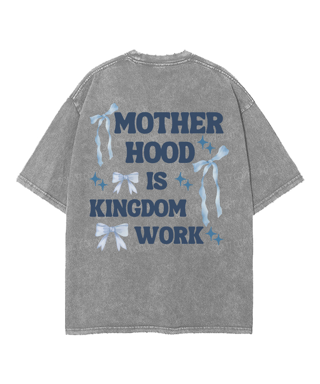 Motherhood Is Kingdom Work Double Sided Unisex Washed Christian T-shirt Style003 Hoodie, Sweatshirt | CiraTrend.com (Image 5)