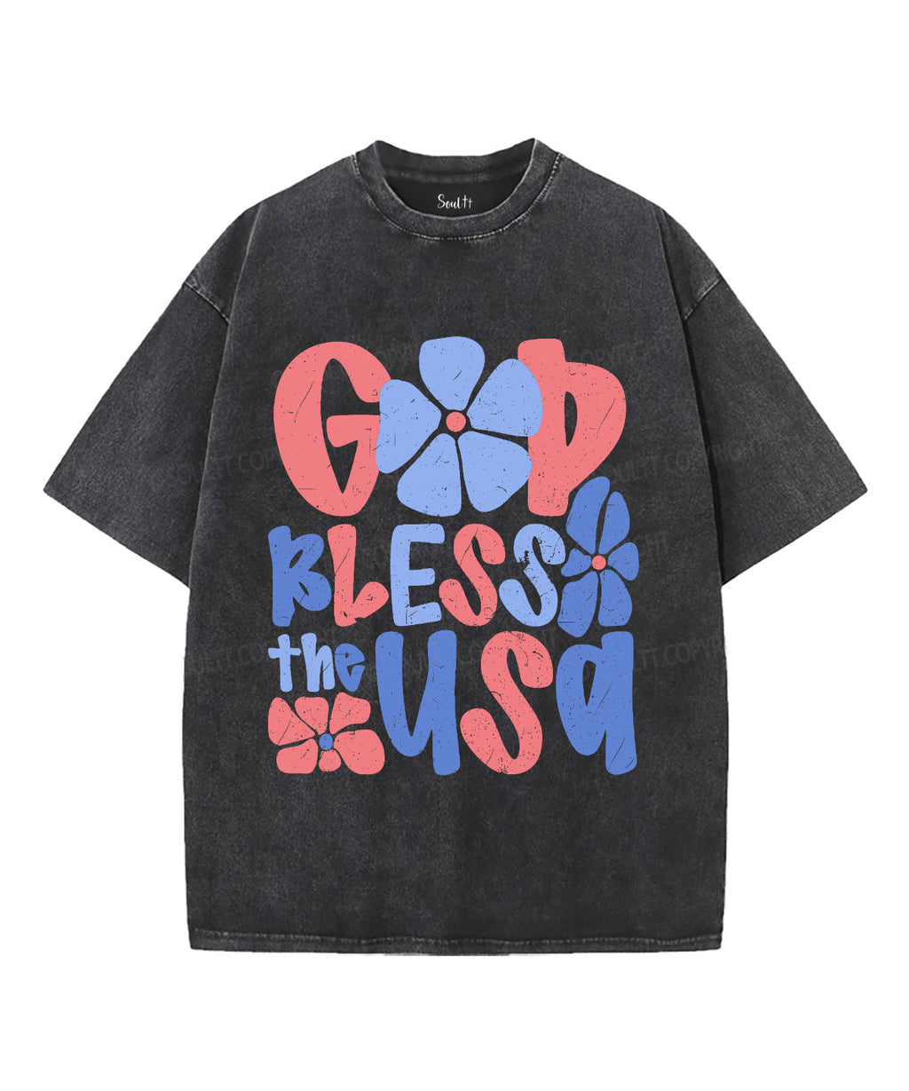 God Bless USA Washed Christian T-Shirts, Hoodie, Sweatshirt