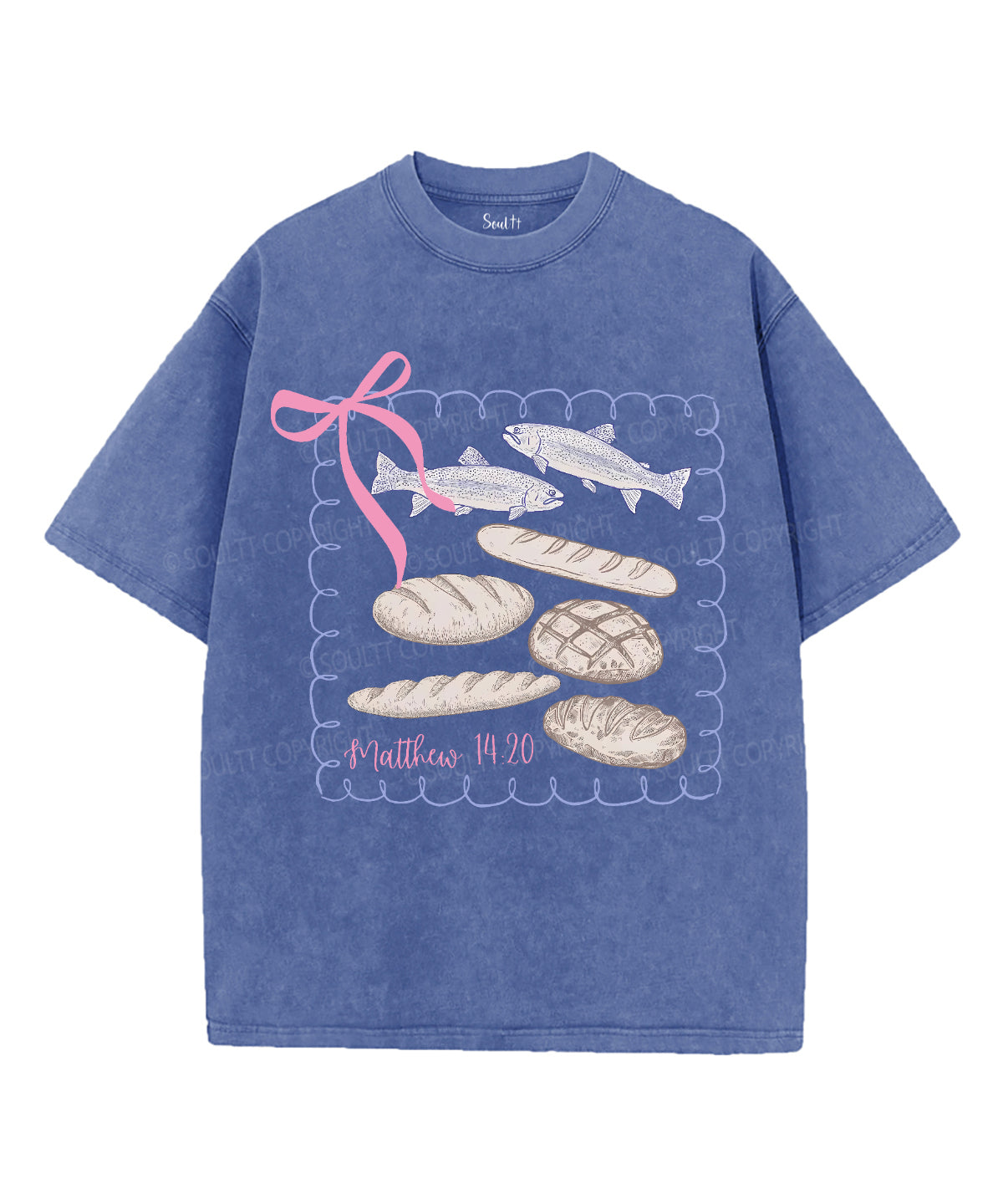 Fishes &Loaves Unisex Washed Christian T-shirt Hoodie, Sweatshirt | CiraTrend.com (Image 3)