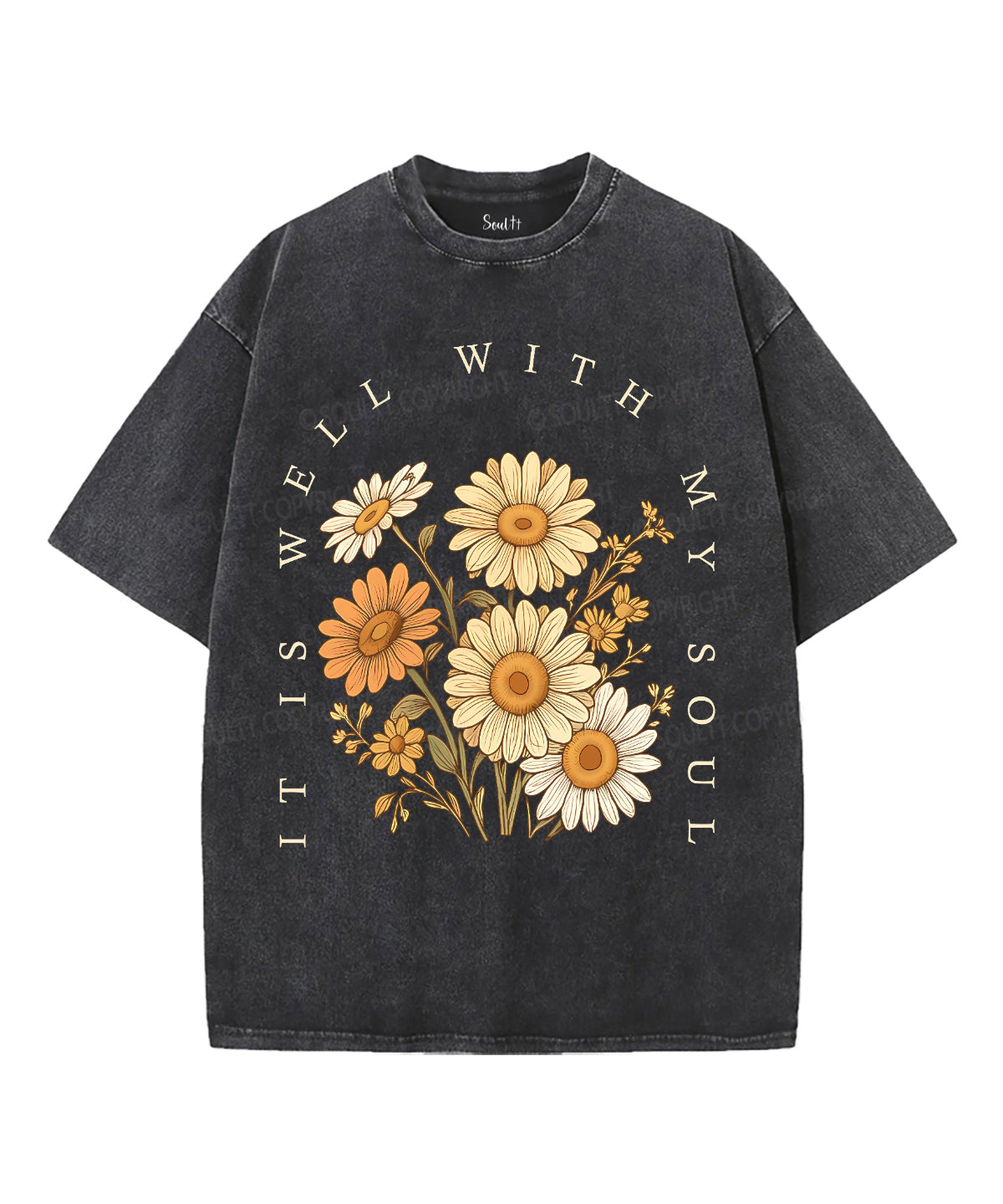 It Is Well With My Soul Unisex Washed Christian T-shirt Style016 Hoodie, Sweatshirt | CiraTrend.com (Image 3)
