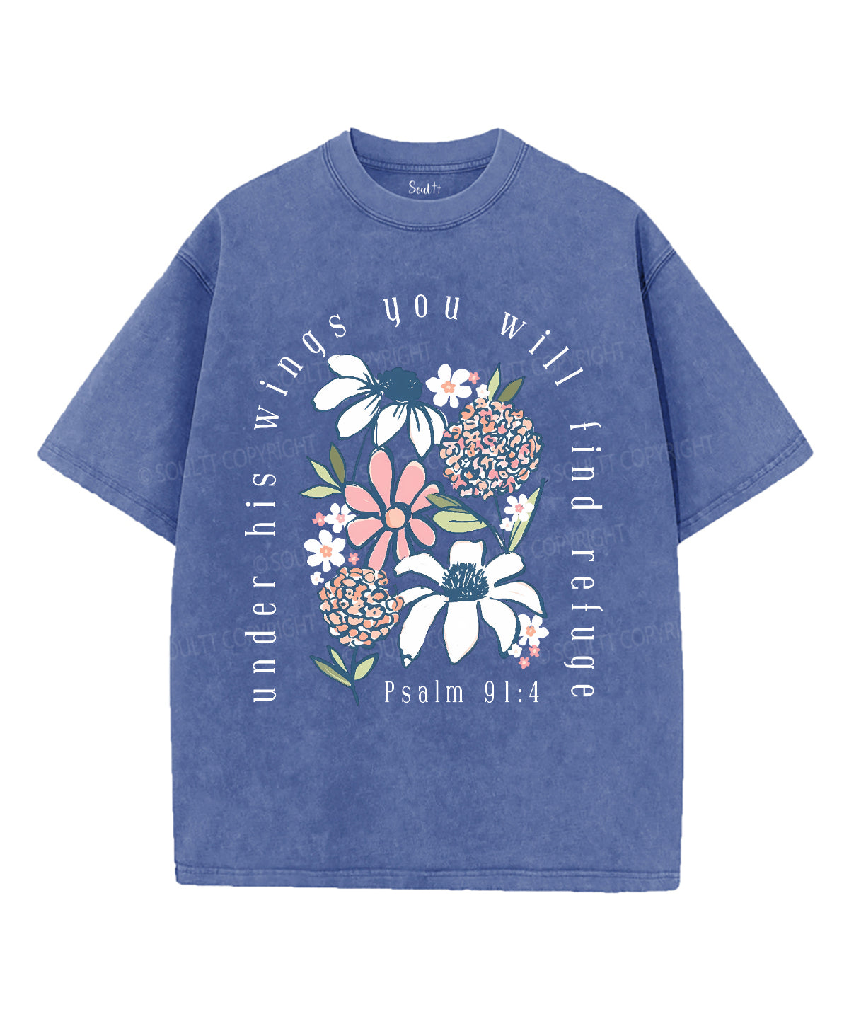 Under His Wings Unisex Washed Christian T-shirt Style001 Hoodie, Sweatshirt | CiraTrend.com (Image 4)