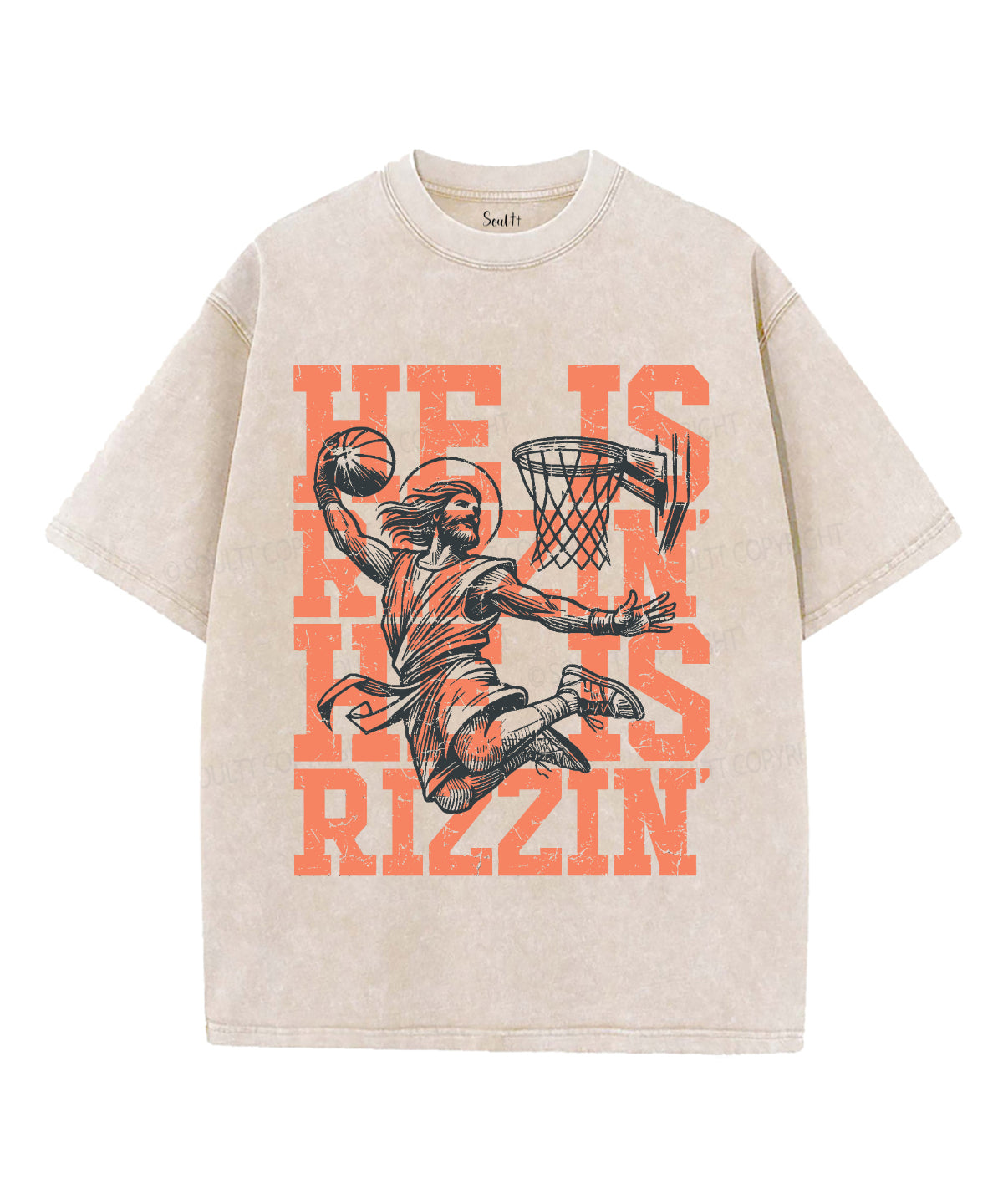 He Is Risen Unisex Washed Christian T-shirt Style008 Hoodie, Sweatshirt | CiraTrend.com (Image 4)