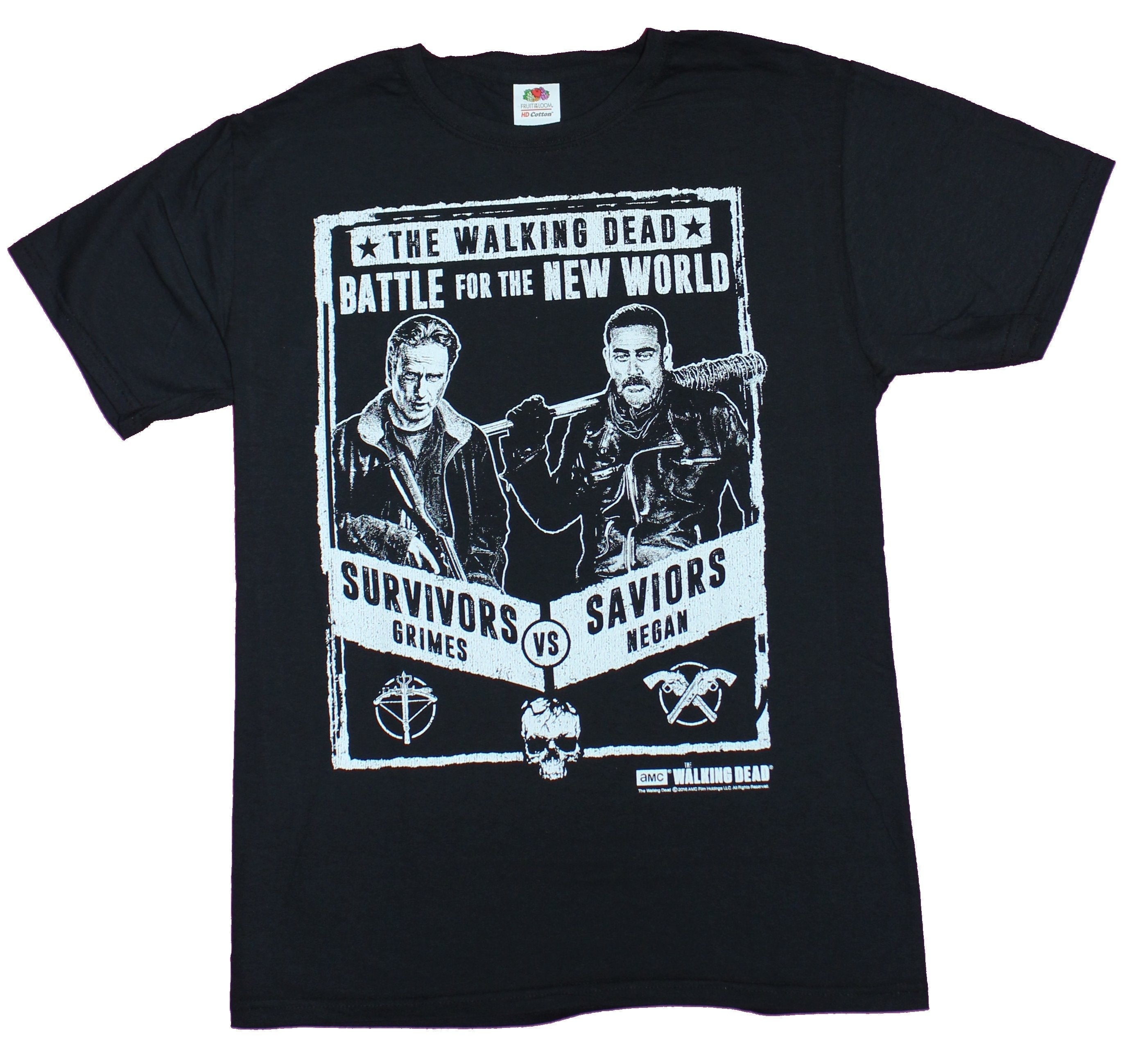 The Walking Dead Mens T-Shirt  - Negan Rick Battle For the New World Hoodie, Sweatshirt | CiraTrend.com