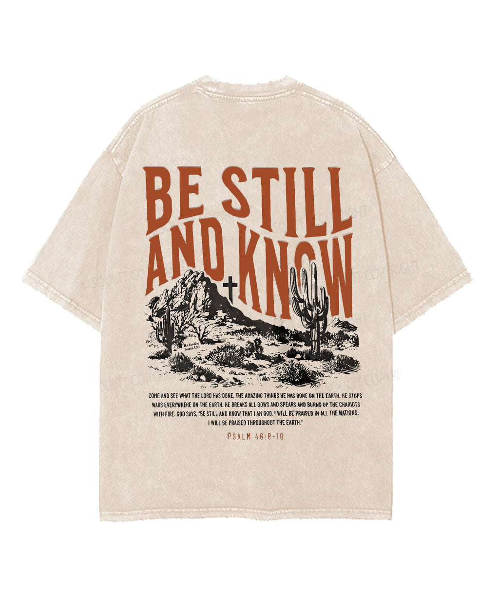 Be Still Double Sided Unisex Washed Christian T-shirt Style001 Hoodie, Sweatshirt | CiraTrend.com (Image 2)