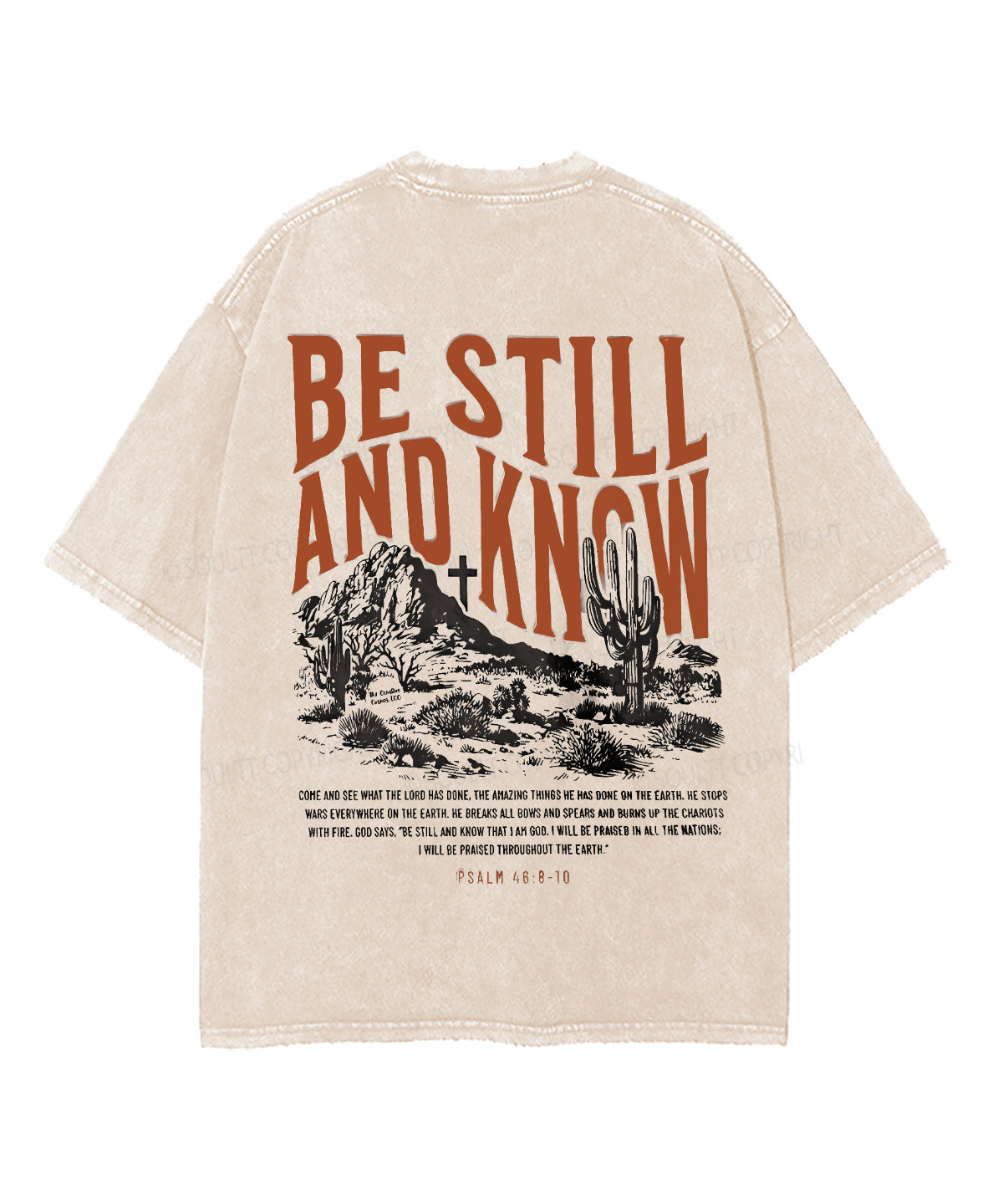 Be Still Double Sided Unisex Washed Christian T-shirt Style001 Hoodie, Sweatshirt | CiraTrend.com (Image 2)