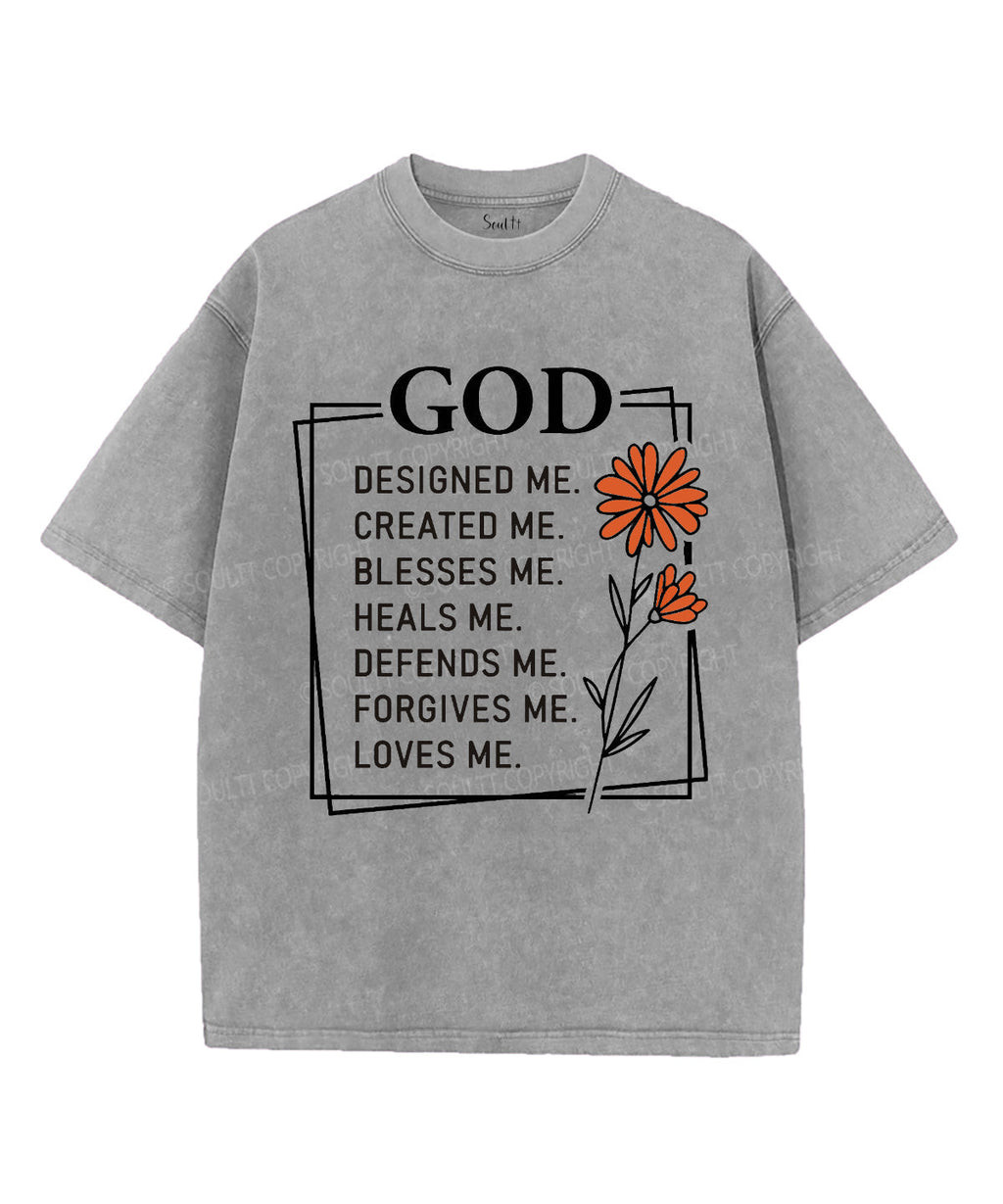 God Designed Me Washed Christian T-Shirts, Hoodie, Sweatshirt