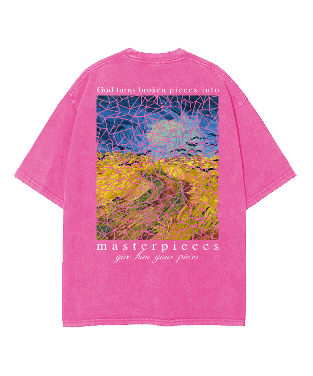 God Turns Broken Pieces Into Masterpieces Washed Christian T-shirt Hoodie, Sweatshirt | CiraTrend.com (Image 5)