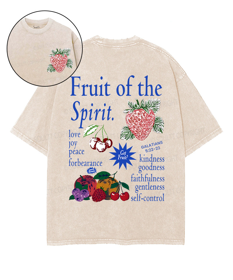 Fruit Of The Spirit Double Sided Unisex Washed Christian T-shirt Style014 Hoodie, Sweatshirt | CiraTrend.com (Image 1)