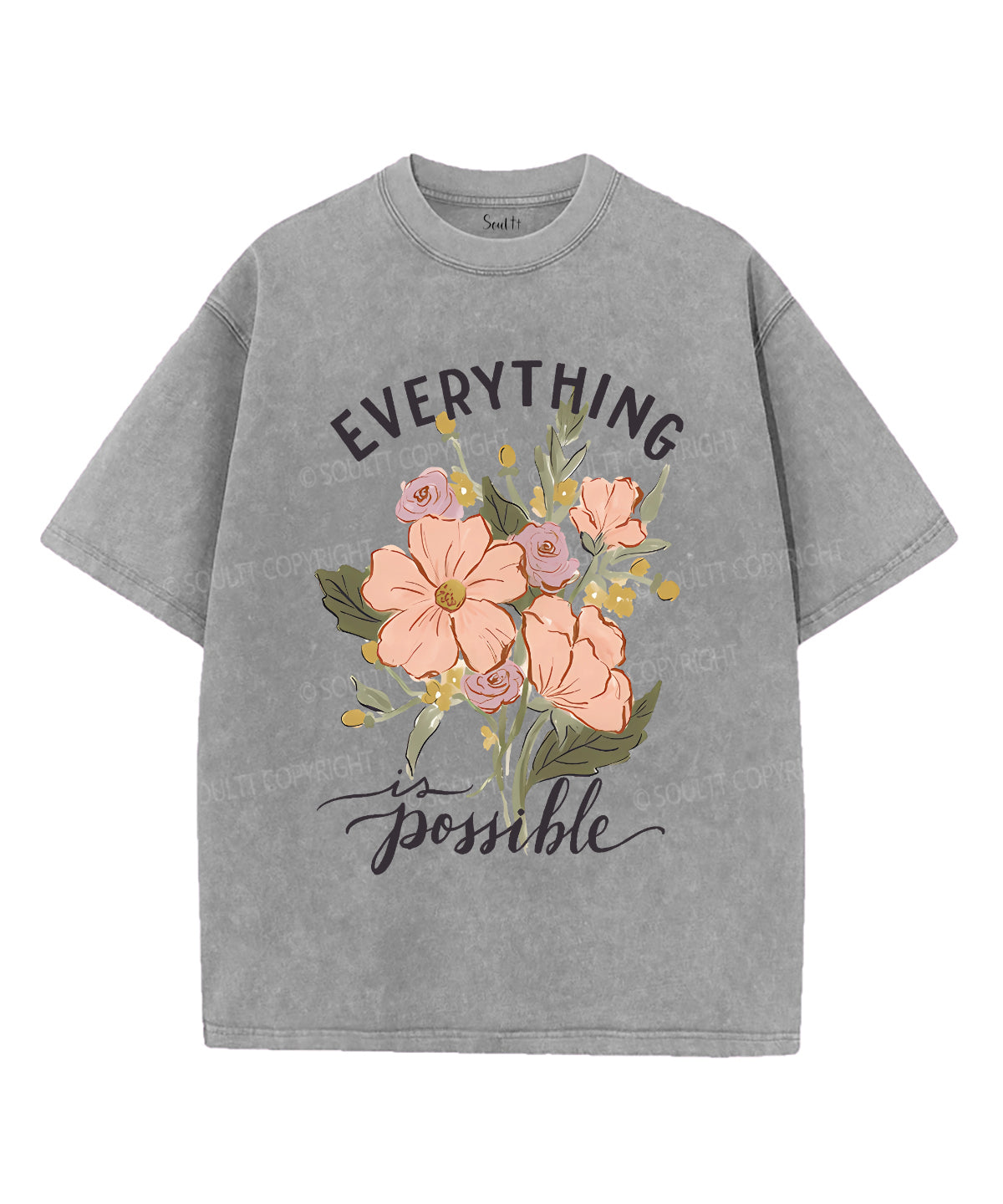 Everything Is Possible Unisex Washed Christian T-shirt Hoodie, Sweatshirt | CiraTrend.com (Image 2)