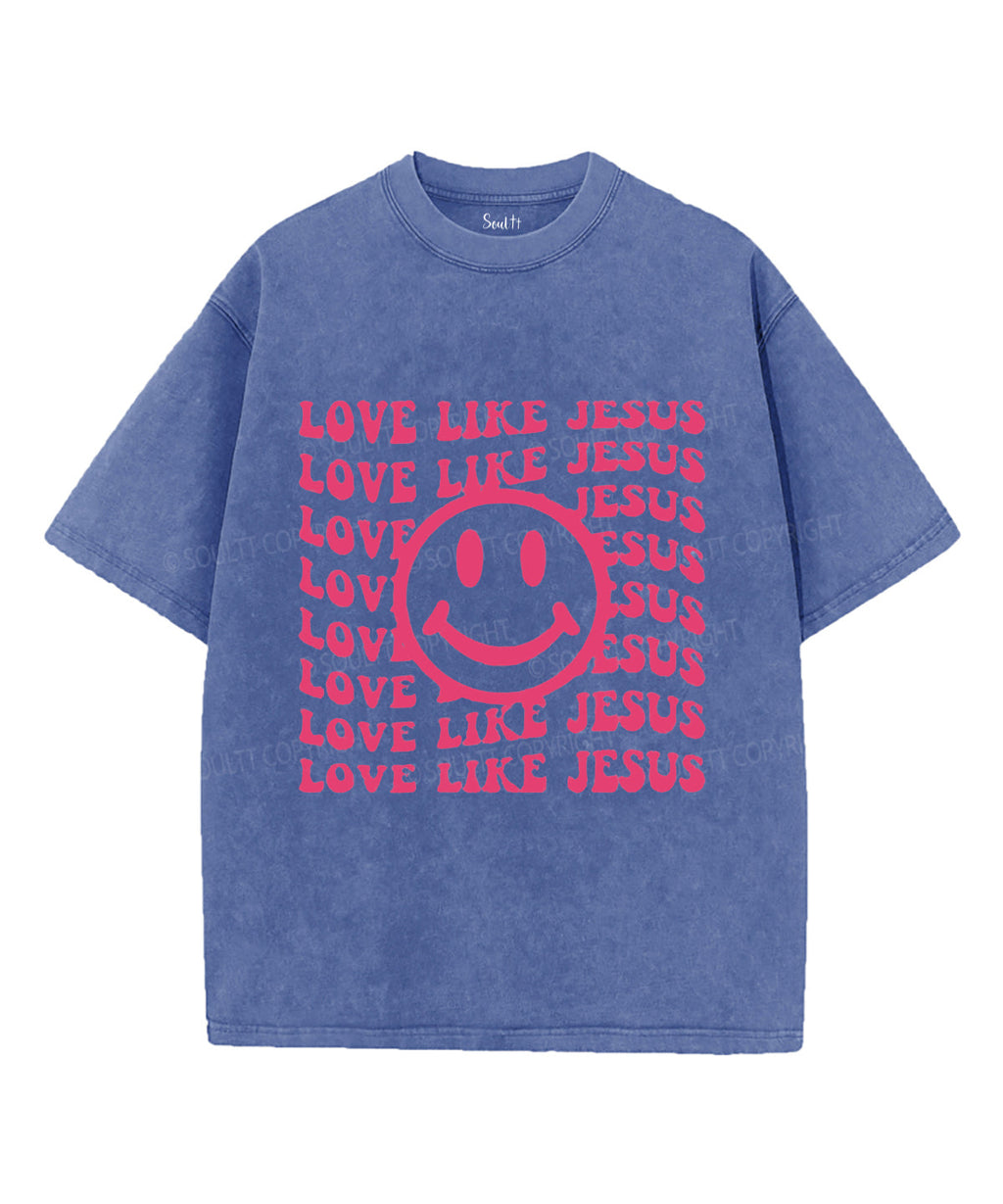 Love Like Jesus Unisex Washed Christian T-shirt Style001 Hoodie, Sweatshirt | CiraTrend.com (Image 4)