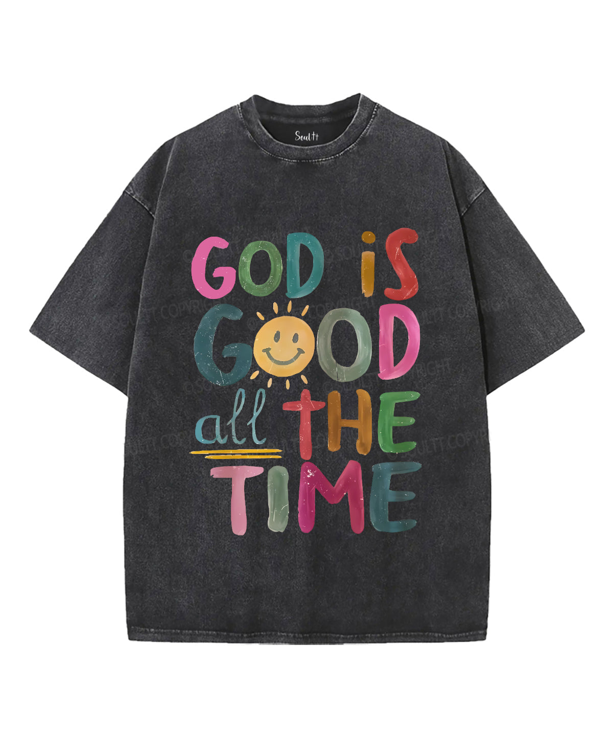 God Is Good All The Time Unisex Washed Christian T-shirt Style001 Hoodie, Sweatshirt | CiraTrend.com (Image 2)