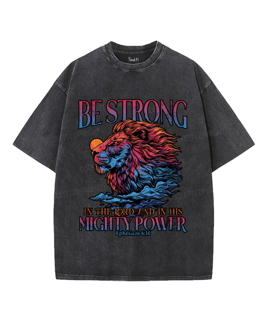 Be Strong Unisex Washed Christian T-shirt Hoodie, Sweatshirt | CiraTrend.com (Image 2)