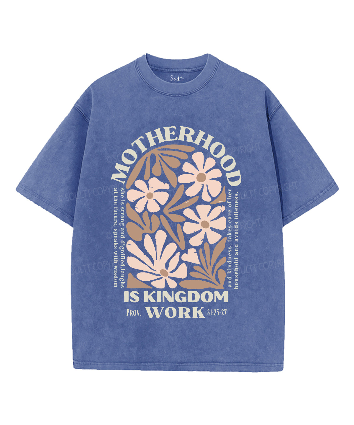 Motherhood Is Kingdom Work Unisex Washed Christian T-shirt Style002 Hoodie, Sweatshirt | CiraTrend.com (Image 3)