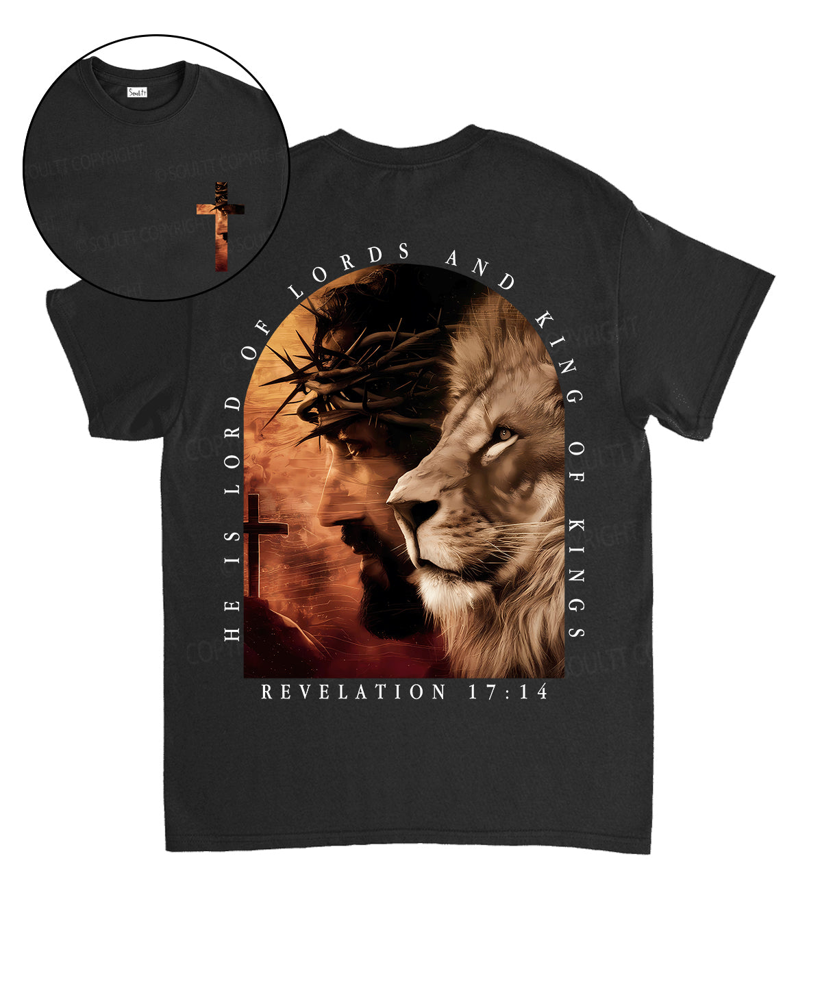 King Of Kings Double Sided Unisex Cotton Christian T-Shirt Hoodie, Sweatshirt | CiraTrend.com (Image 1)