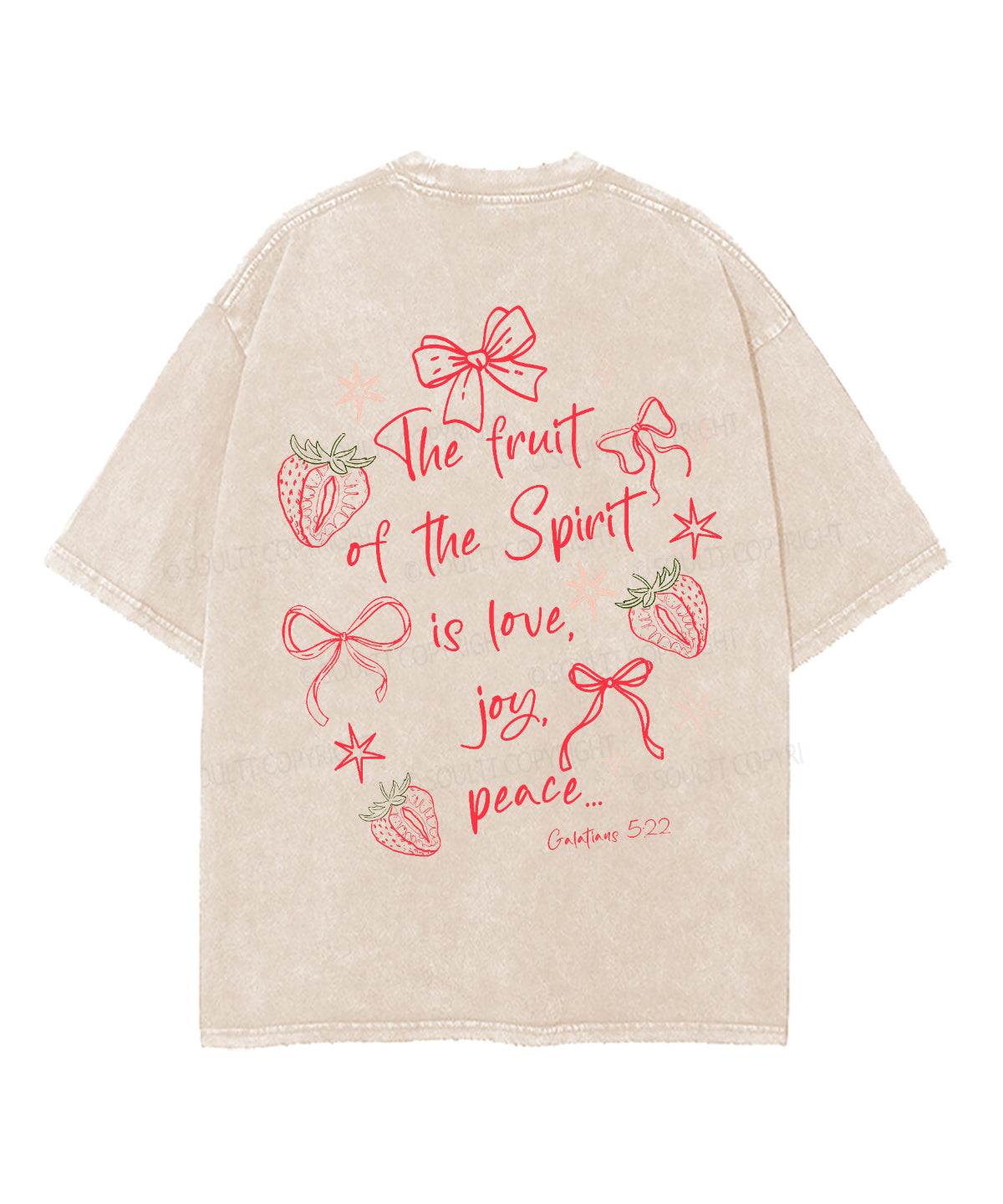 Fruit Of The Spirit Double Sided Unisex Washed Christian T-shirt Style015 Hoodie, Sweatshirt | CiraTrend.com (Image 3)