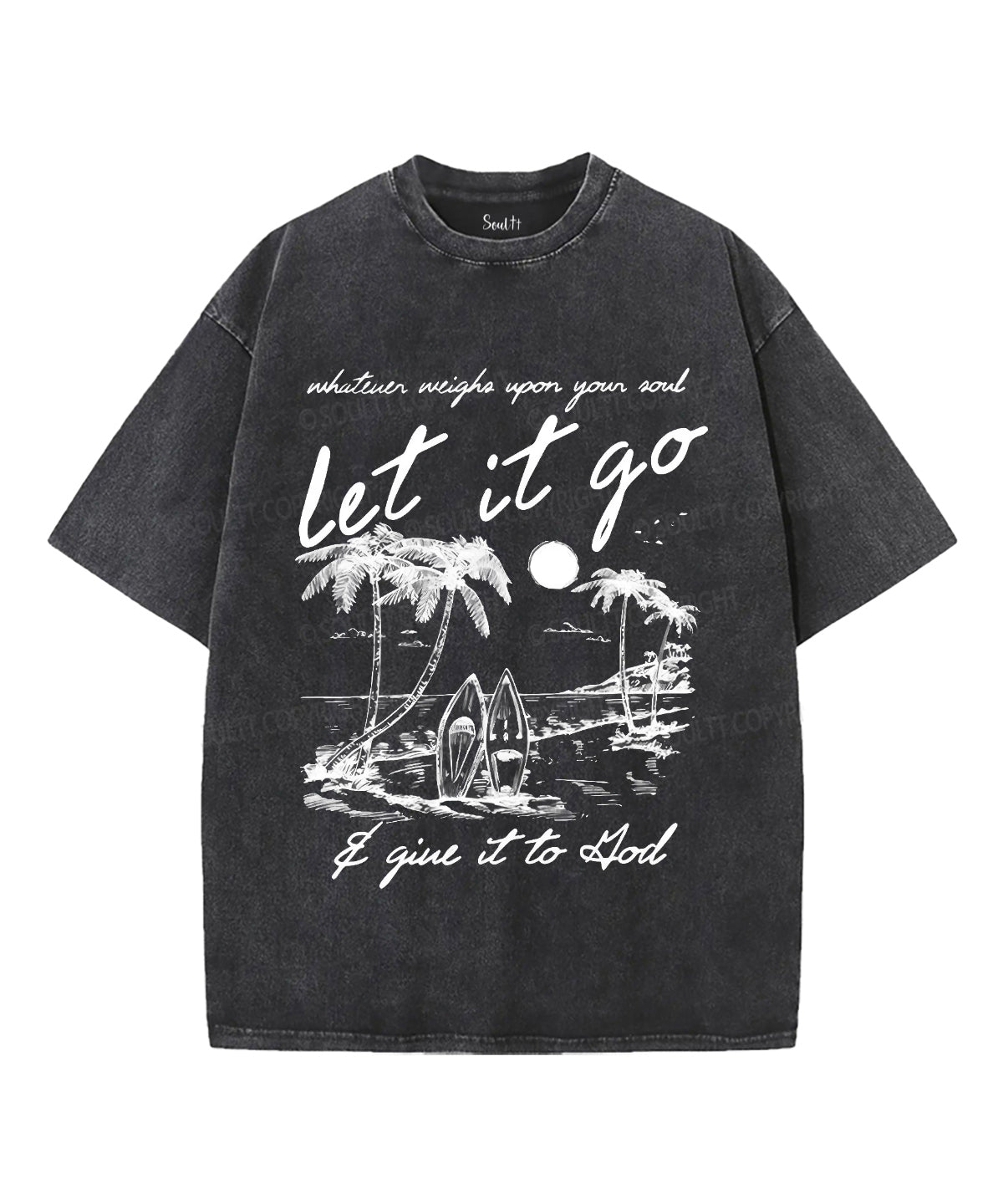 Let It Go Unisex Washed Christian T-shirt Hoodie, Sweatshirt | CiraTrend.com (Image 3)