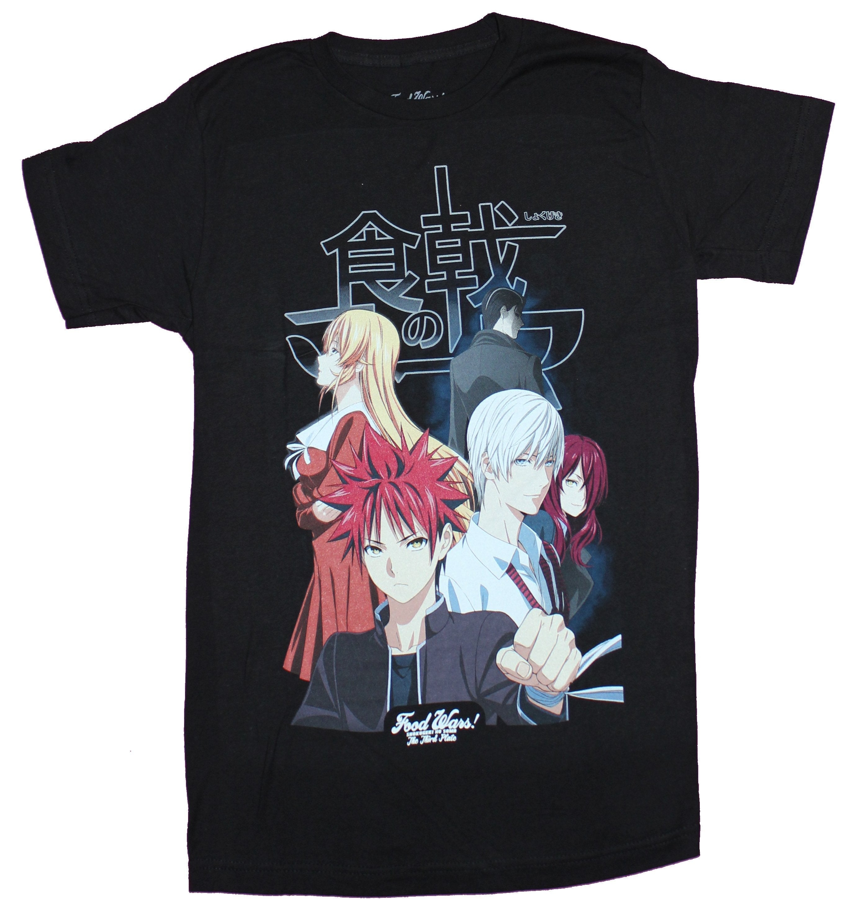 Food Wars Main Characters Under Kanji Logo Image T-Shirts, Hoodie, Sweatshirt