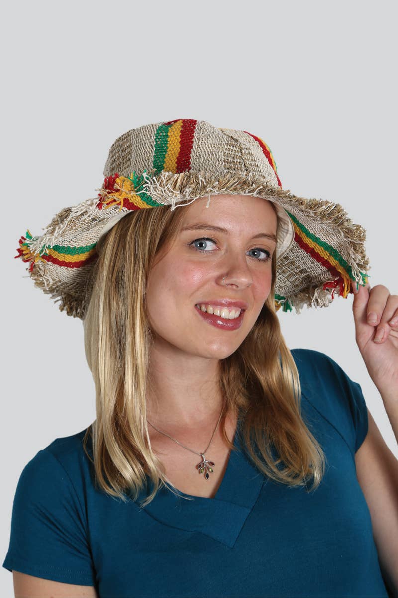 Rasta Wide-Brim Hat (HAT-80)