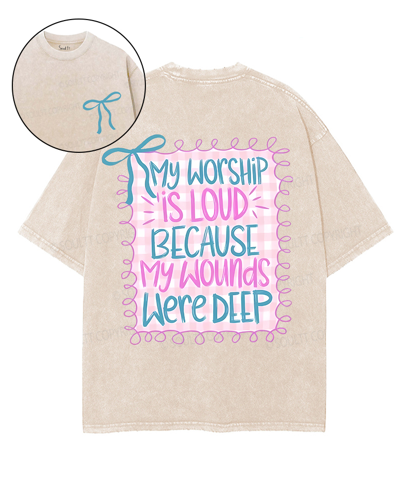 My Wounds Were Deep Double Sided Unisex Washed Christian T-shirt Hoodie, Sweatshirt | CiraTrend.com (Image 1)