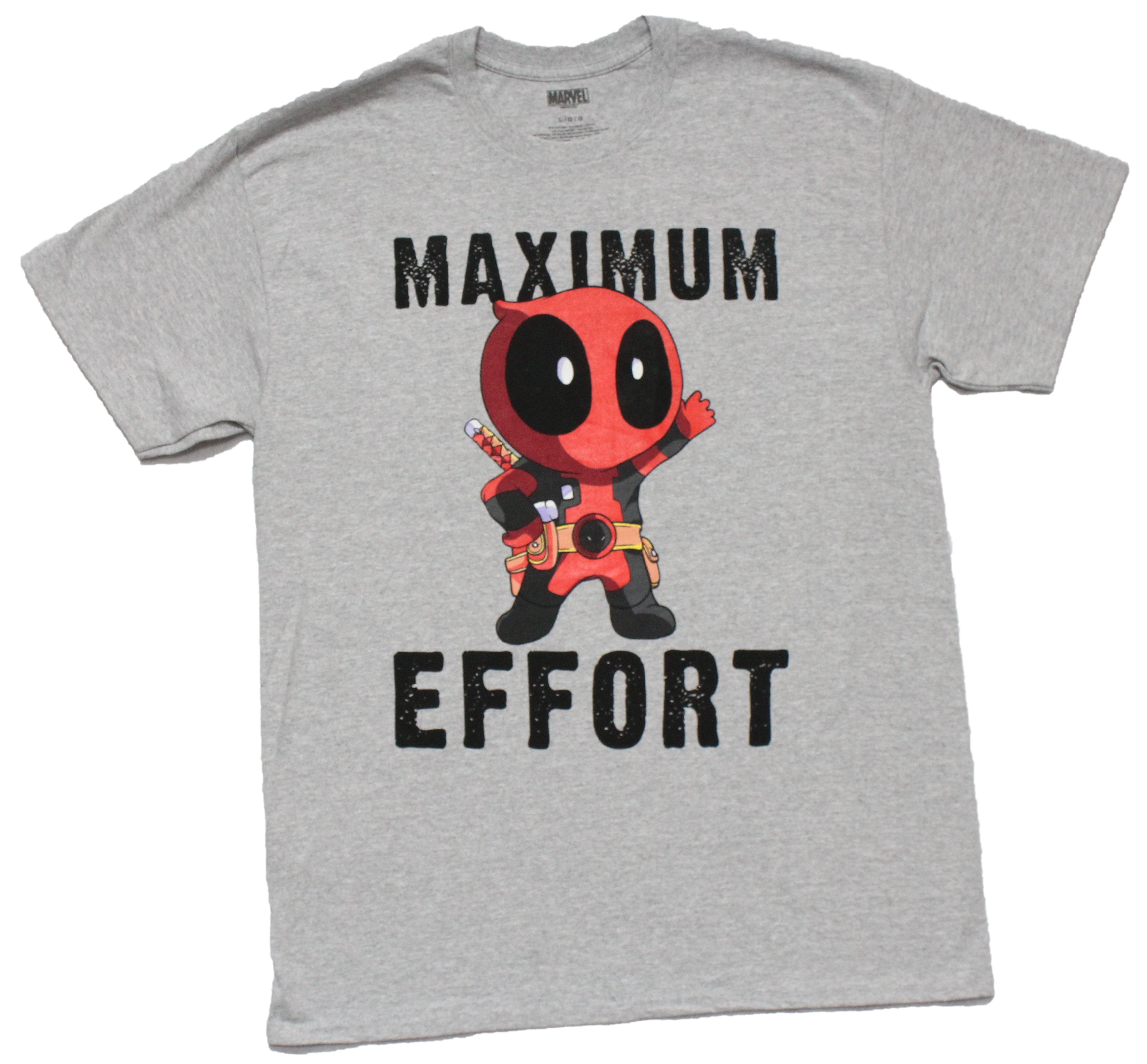 Deadpool Gray Mens T-Shirt - Maximum Effort Chibi Deadpool Hoodie, Sweatshirt | CiraTrend.com