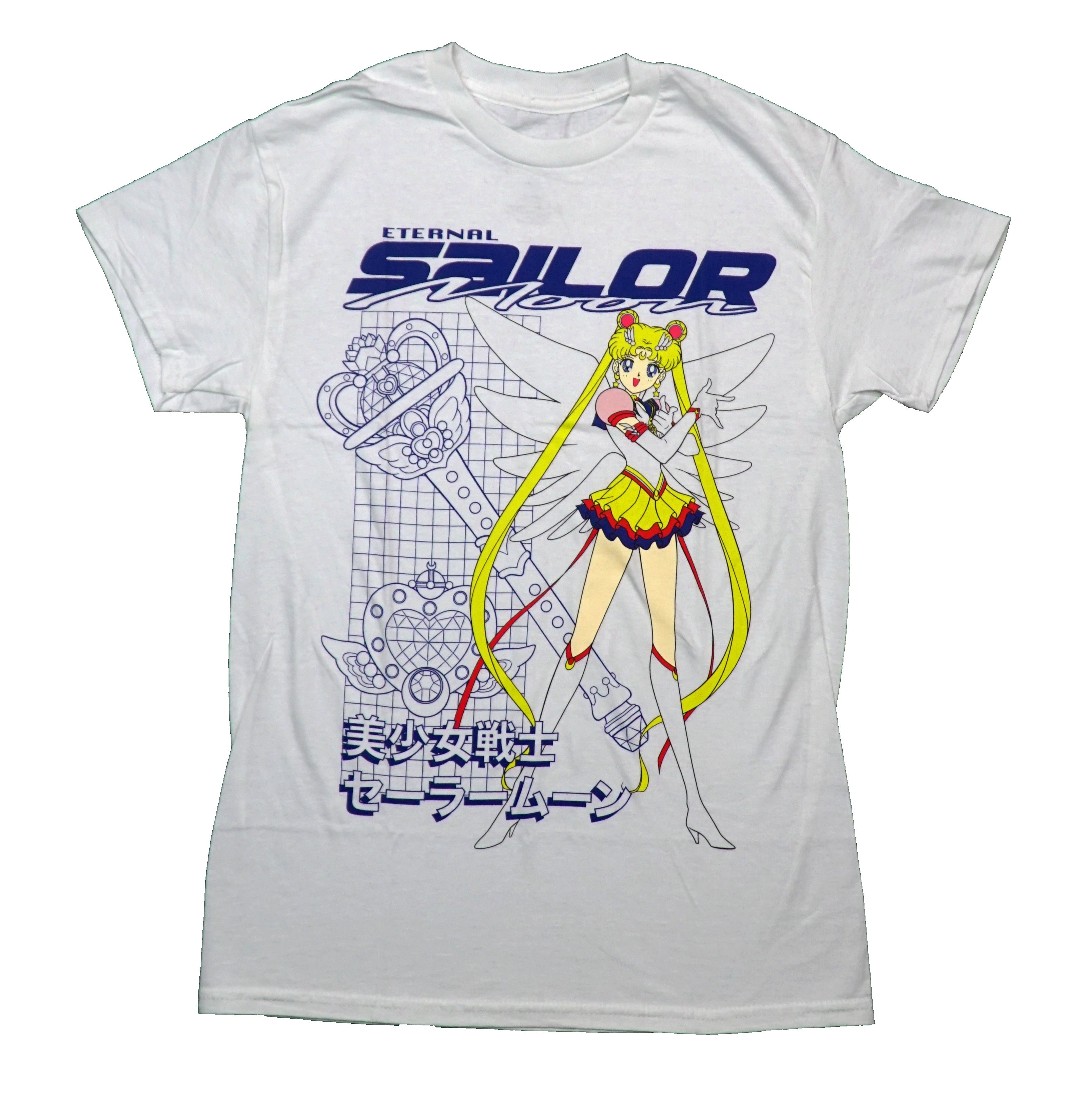 Sailor Moon Mens T-Shirt - Eternal Sailor Moon Standing Outlined Tiare Hoodie, Sweatshirt | CiraTrend.com