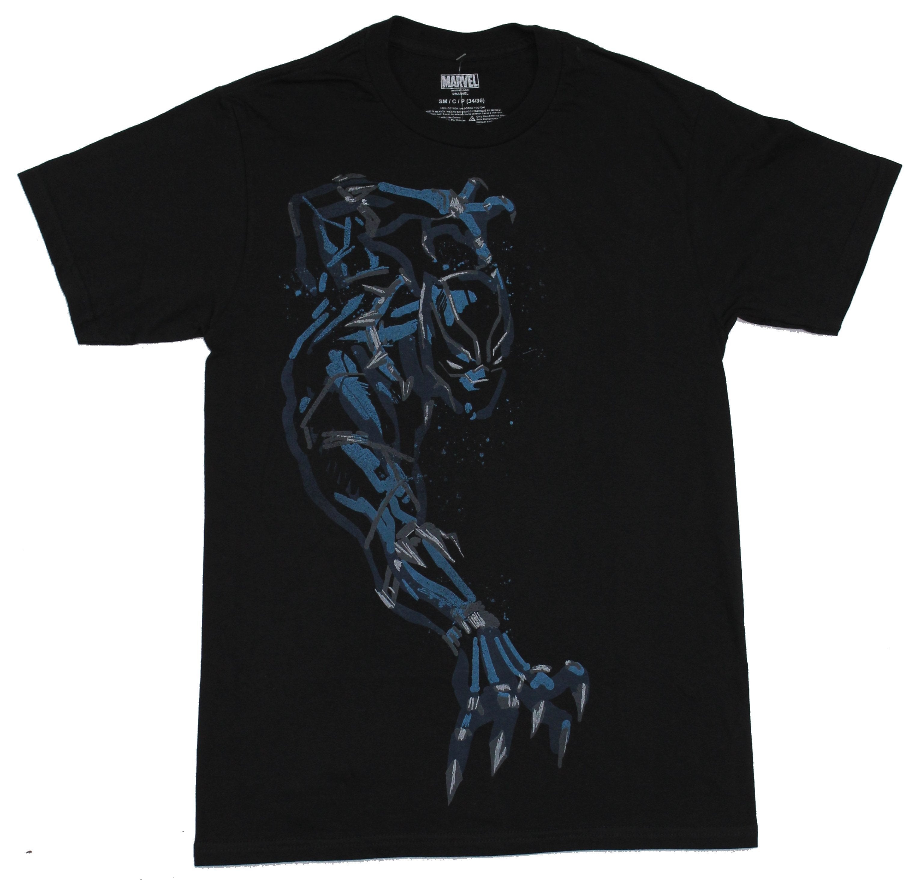 Black Panther Mens T-Shirt - Reaching Stlyized Splattered Image Hoodie, Sweatshirt | CiraTrend.com