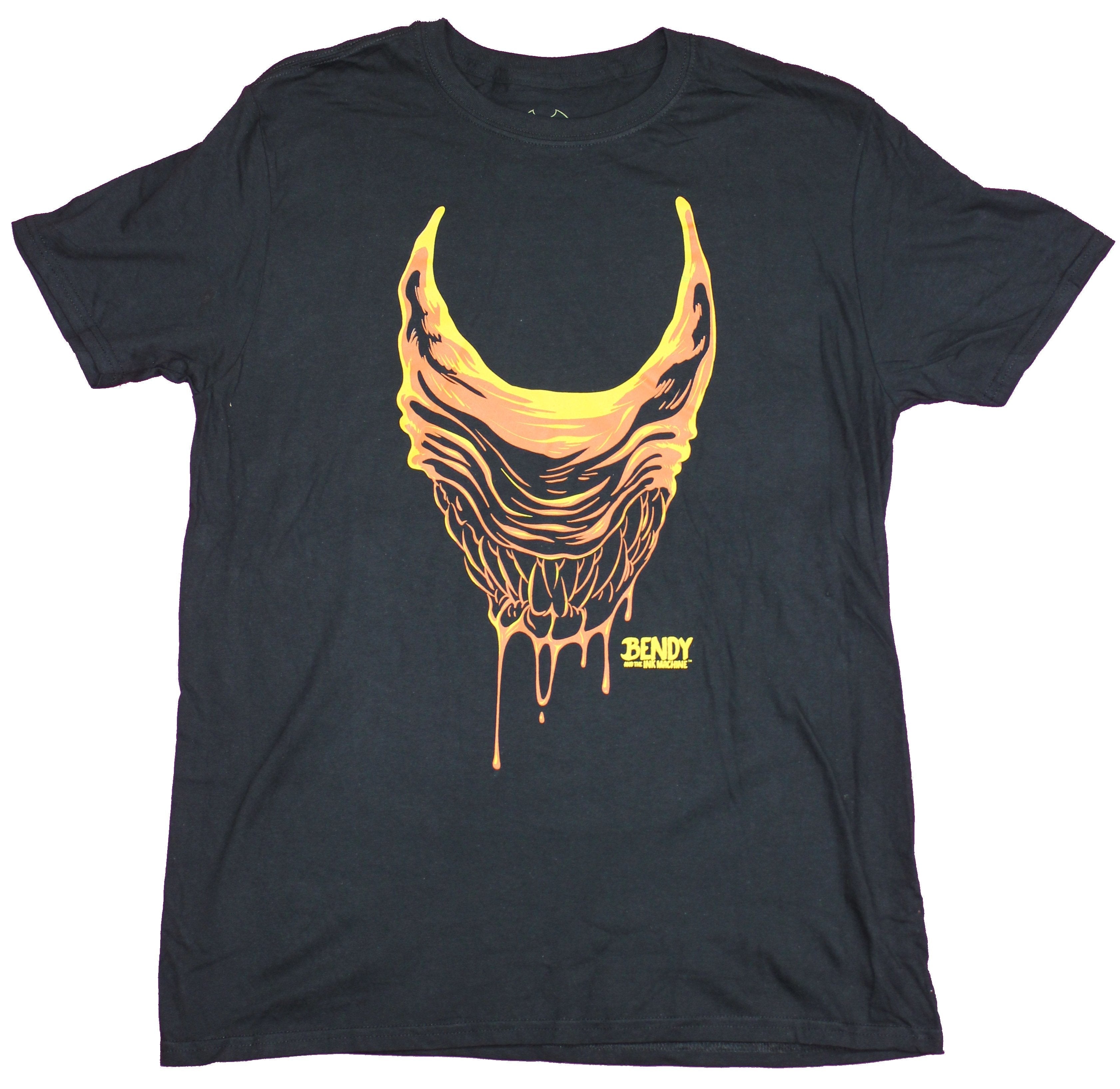 Bendy And The Ink Machine Mens  T-Shirt - Scary Dripping Ink Smile Image Hoodie, Sweatshirt | CiraTrend.com