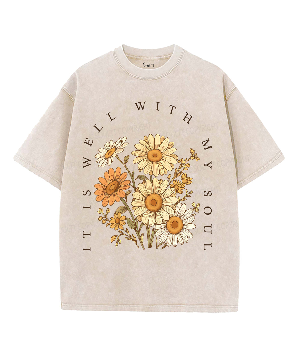 It Is Well With My Soul Unisex Washed Christian T-shirt Style016 Hoodie, Sweatshirt | CiraTrend.com (Image 2)