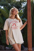 She's A Good Girl Oversized Graphic Top