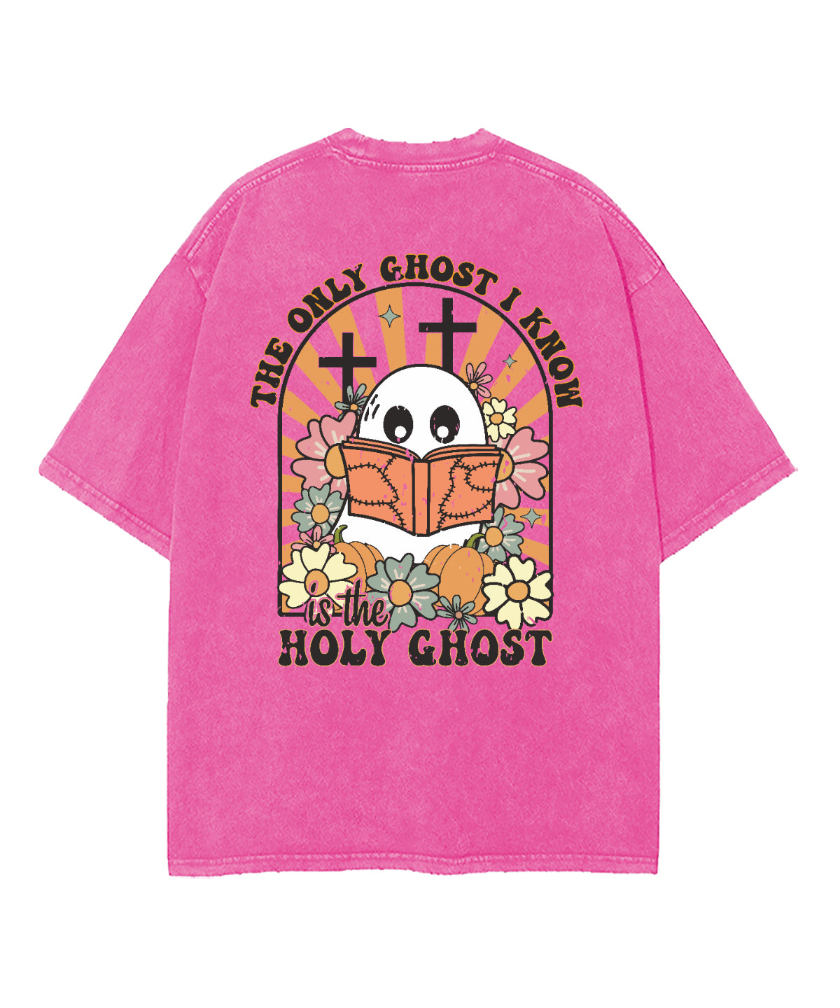 The Only Ghost I Know Double Sided Washed Christian T-shirt Hoodie, Sweatshirt | CiraTrend.com (Image 4)
