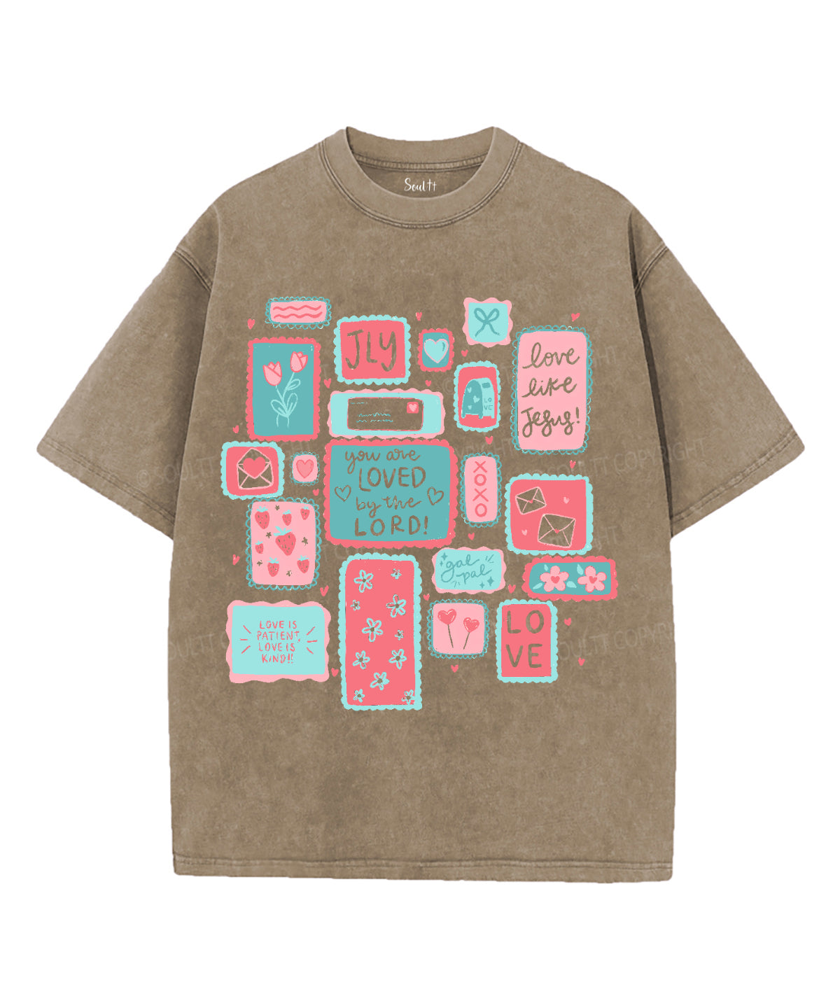 Love Like Jesus Unisex Washed Christian T-shirt Hoodie, Sweatshirt | CiraTrend.com (Image 5)