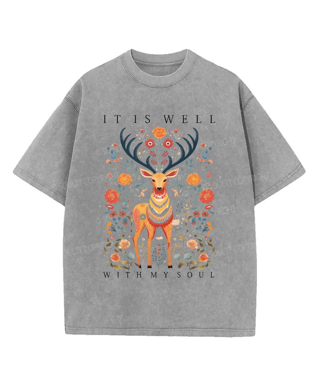 It Is Well With My Soul Washed Christian T-shirt Style020 Hoodie, Sweatshirt | CiraTrend.com (Image 3)