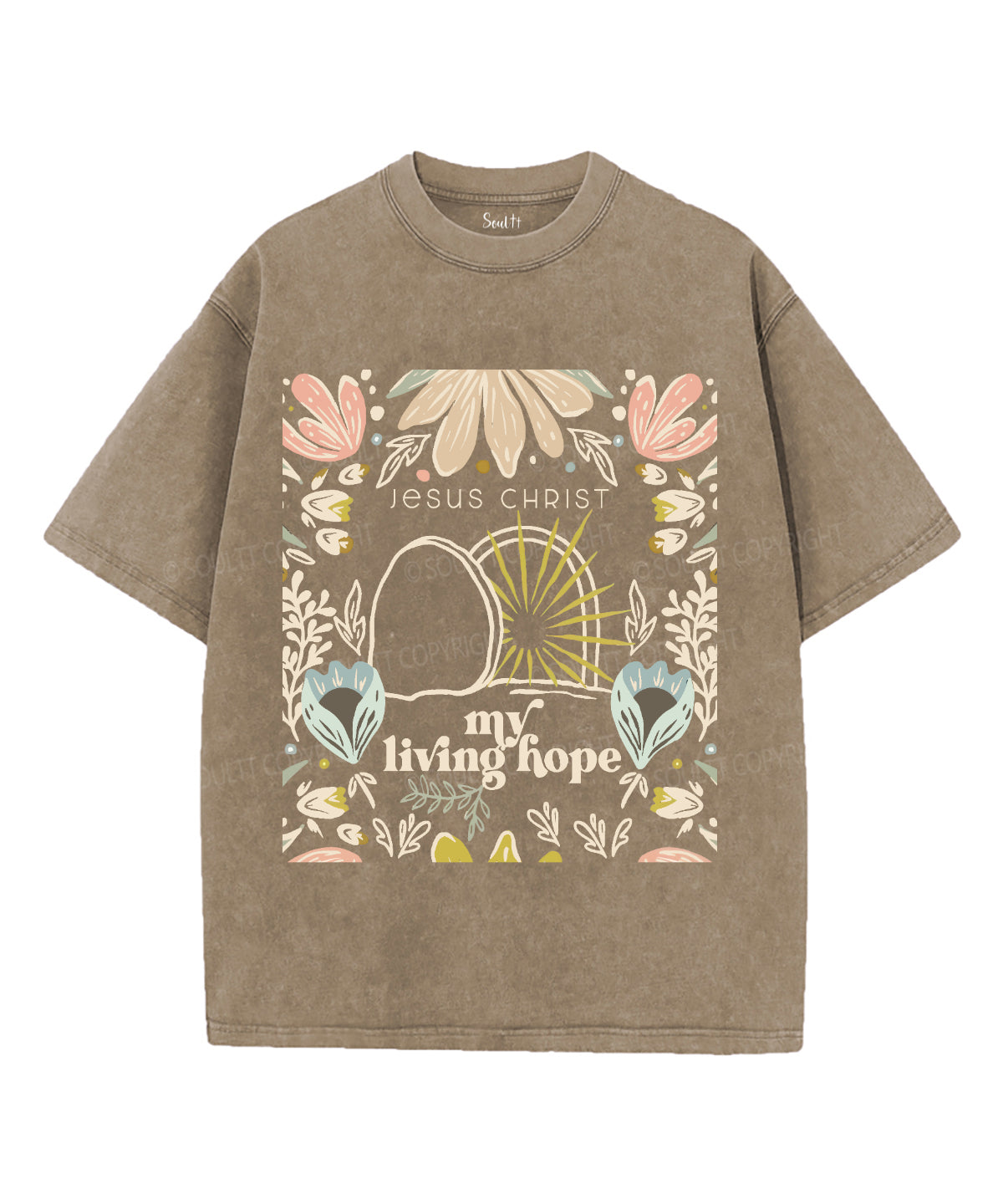 My Living Hope Unisex Washed Christian T-shirt Hoodie, Sweatshirt | CiraTrend.com (Image 5)